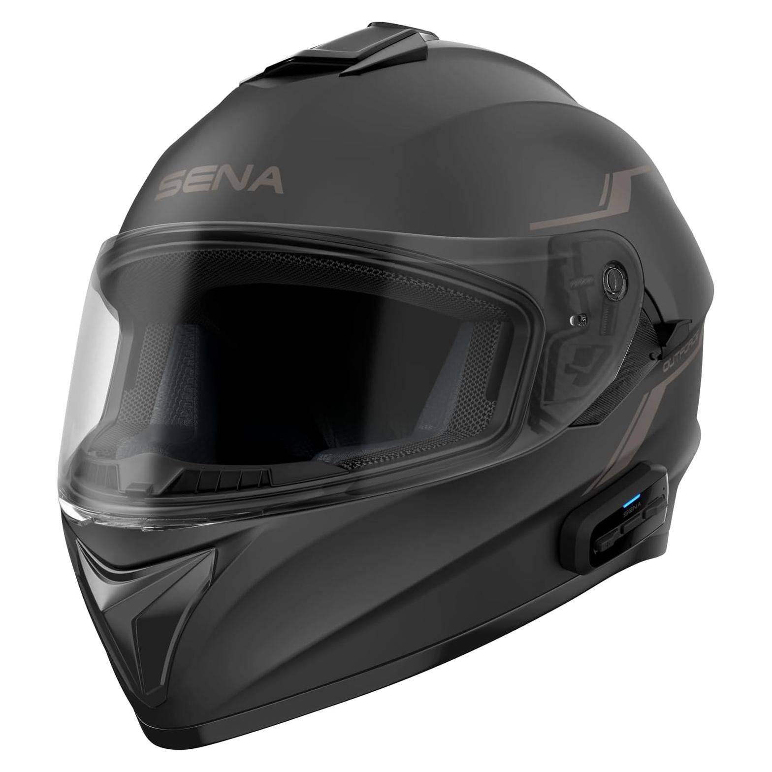 Casco Integral Sena OutForce Grande Negro Mate Bluetooth