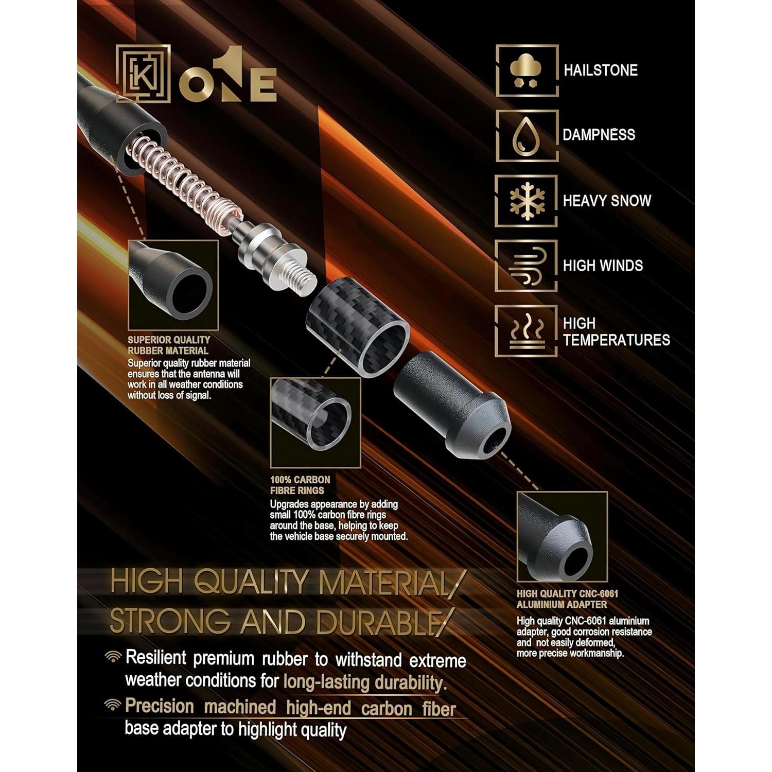 Antena de goma KEYO1E 20 cm para Mazda 2 | 3 | 5 | 6