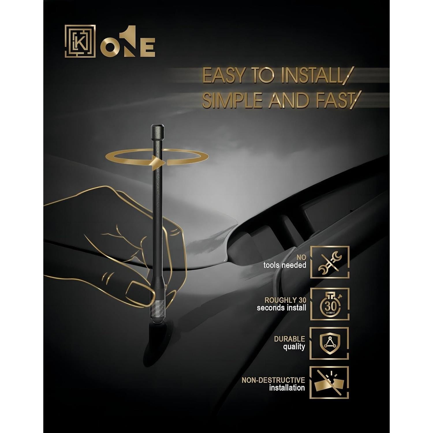 Antena de goma KEYO1E 20 cm para Mazda 2 3 5 6 - Alta recepción