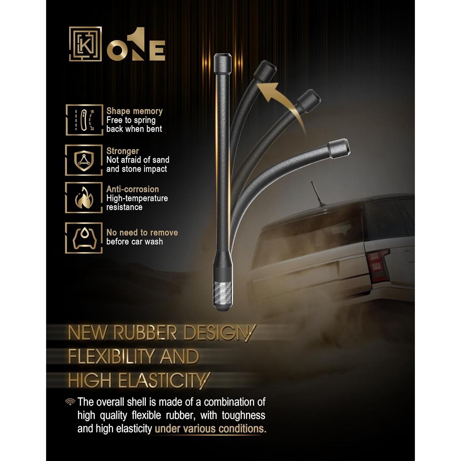 Antena de goma KEYO1E 20.1 cm para Jeep Compass 2007-2017