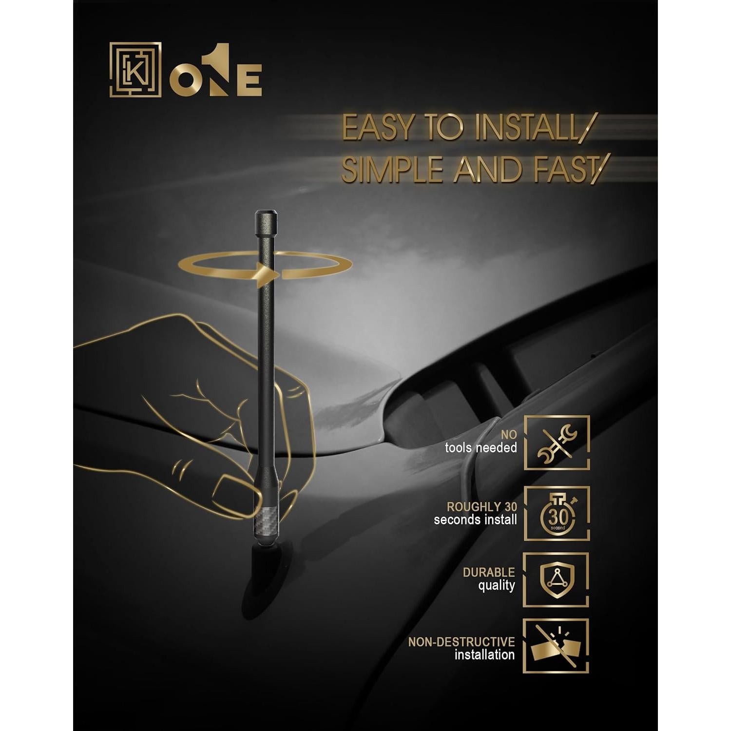 Antena de goma KEYO1E 20.1 cm para Jeep Compass 2007-2017