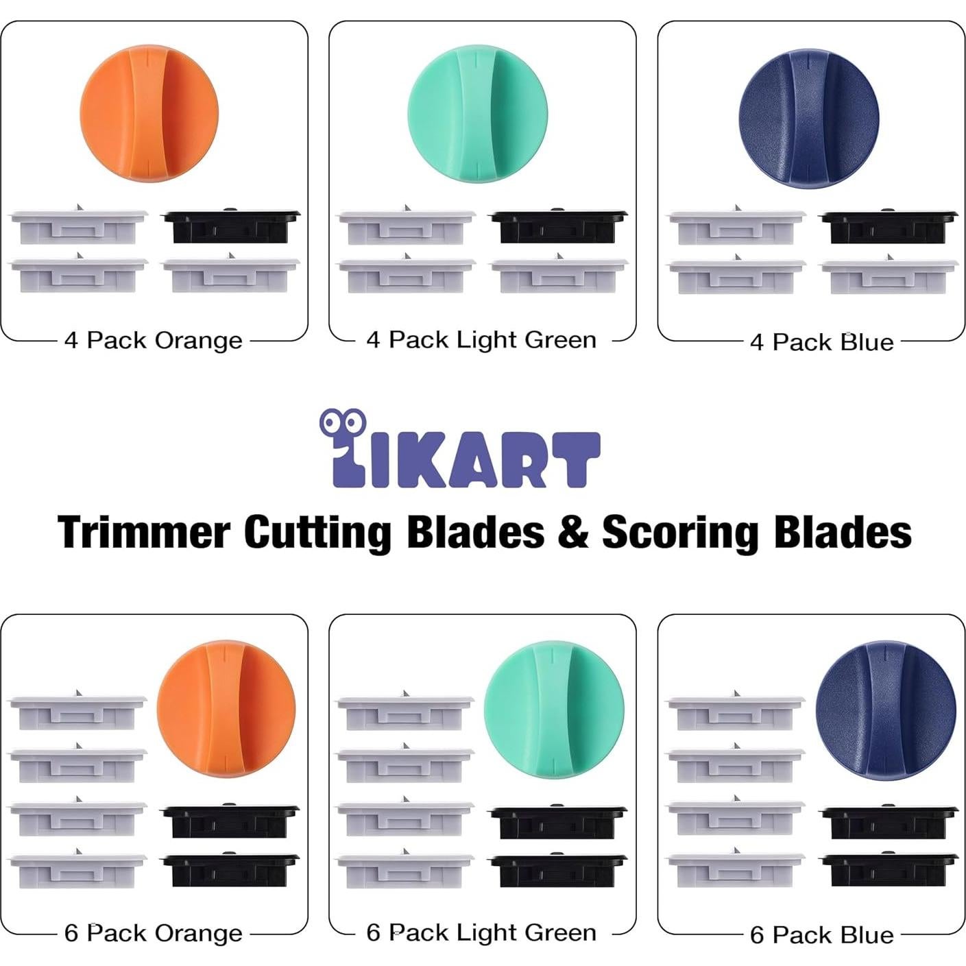 Kit de cuchillas de repuesto Likart 4 piezas azul para cortador