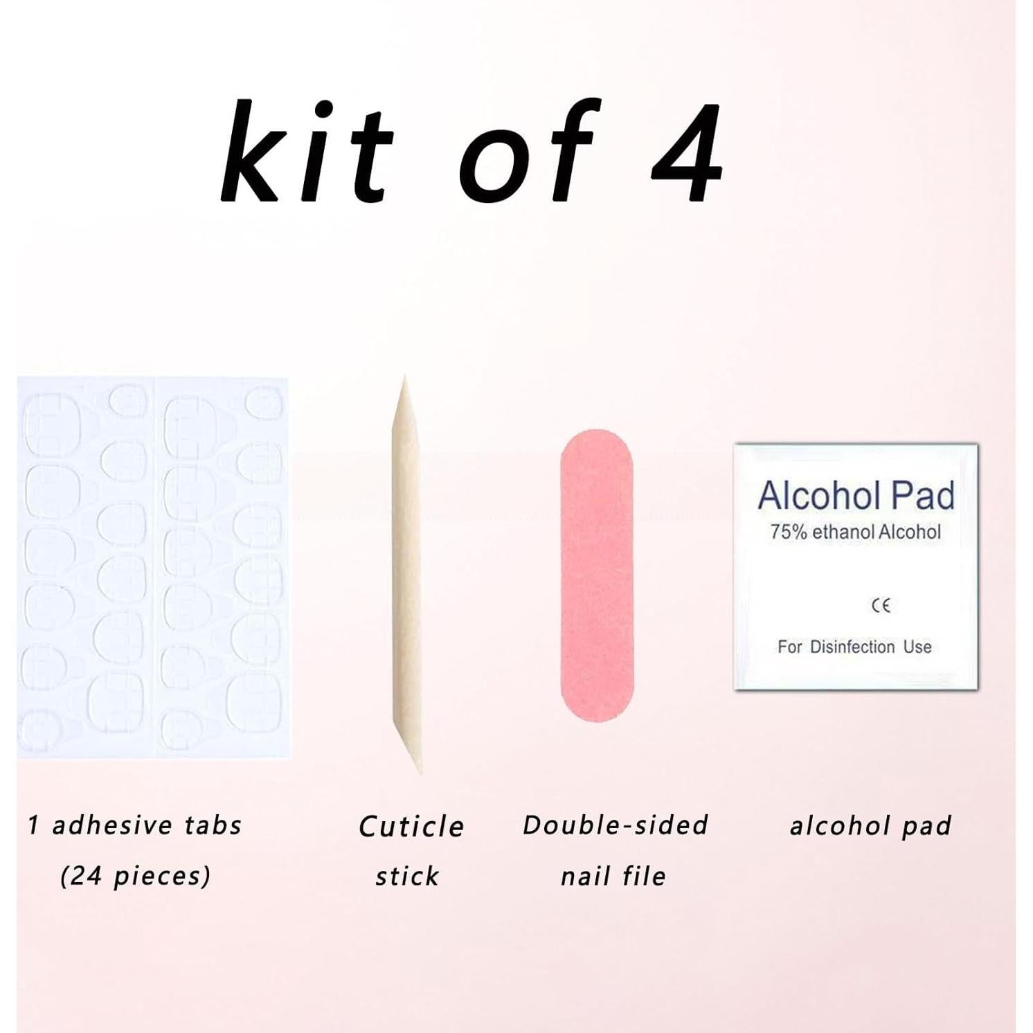 Uñas Postizas Cat Eye Azules 30 Pcs - Acrílicas Medianas