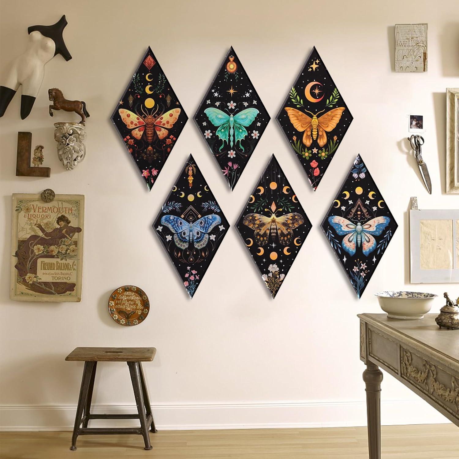 Paneles Acústicos Decorativos Tutmyrea Mariposa 6 Piezas 52x30cm