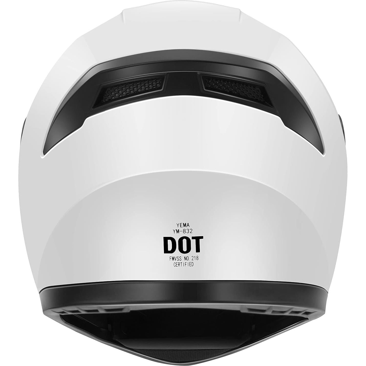 YEMA Casco de Moto Integral YM-832 Negro Mate Unisex