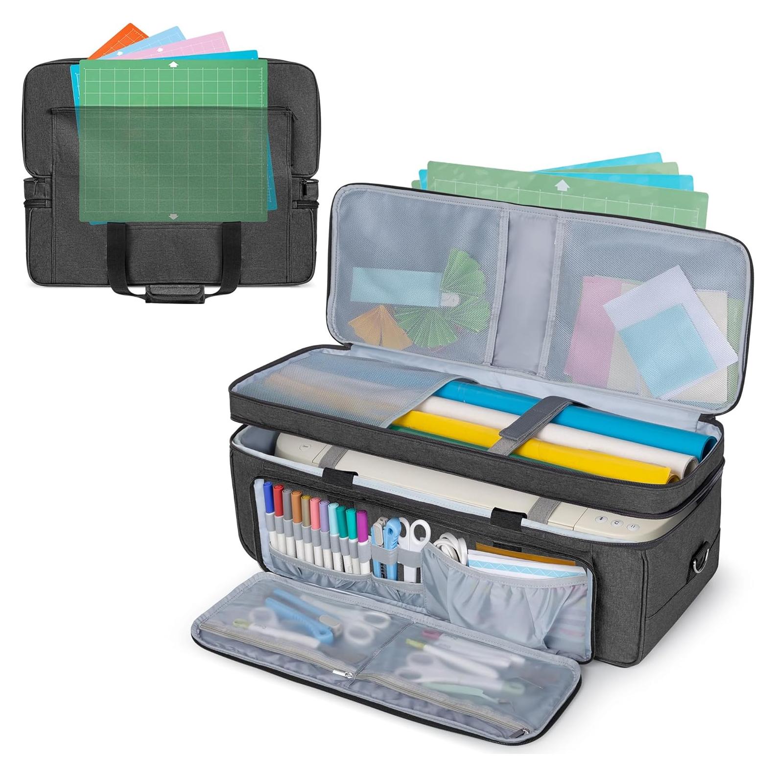 Funda de Doble Capa LUXJA para Cricut Maker y Explore - Negro