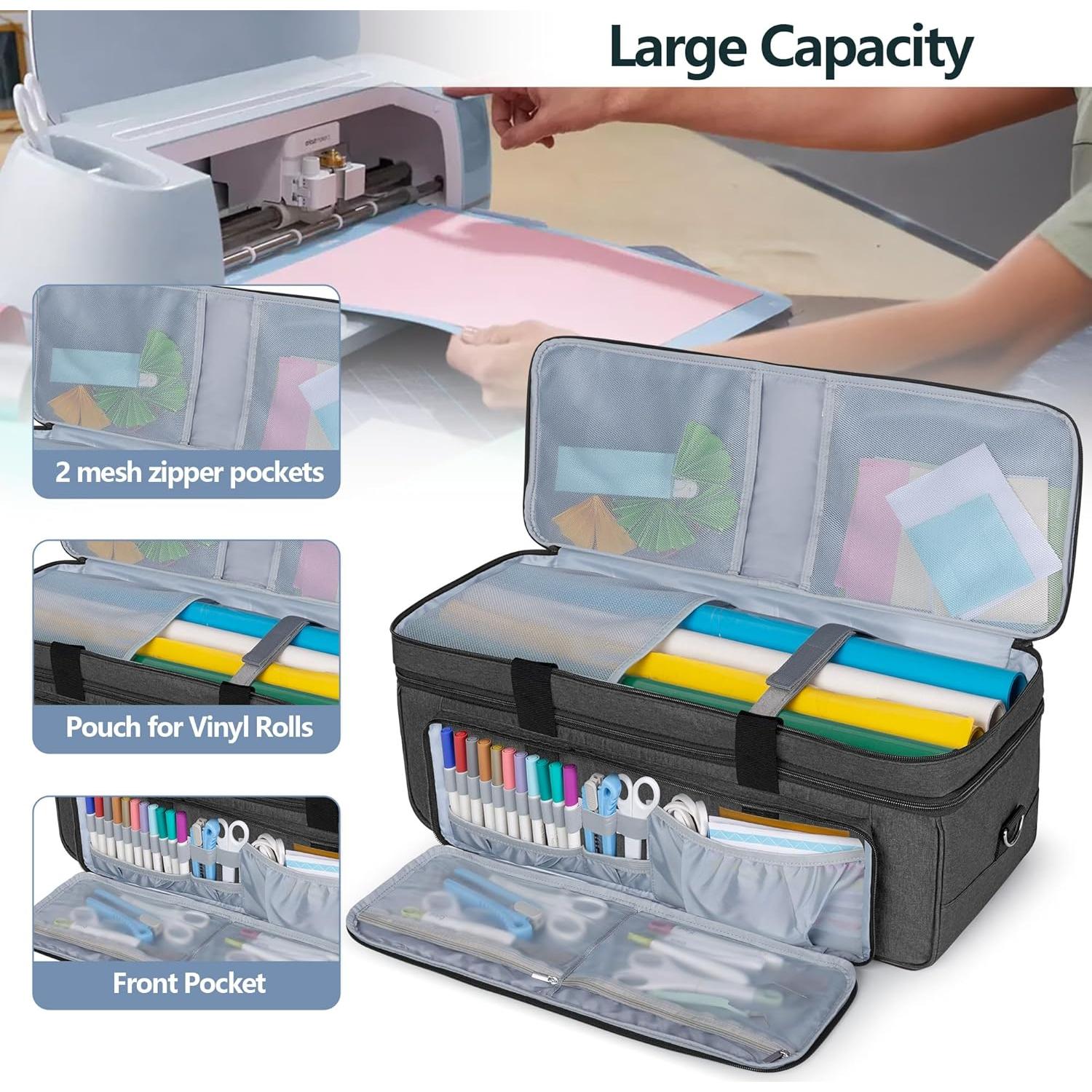 Funda de Doble Capa LUXJA para Cricut Maker y Explore - Negro