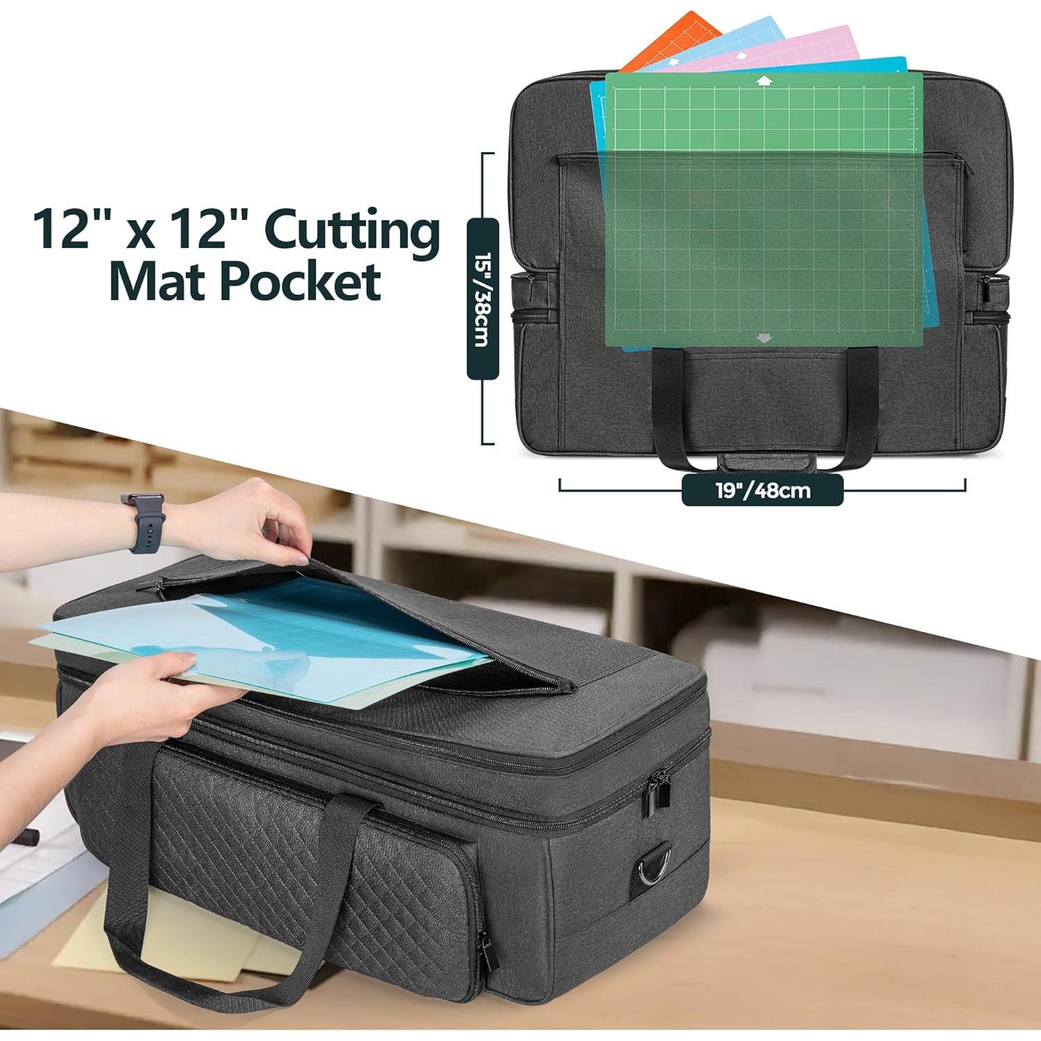 Funda de Doble Capa LUXJA para Cricut Maker y Explore - Negro