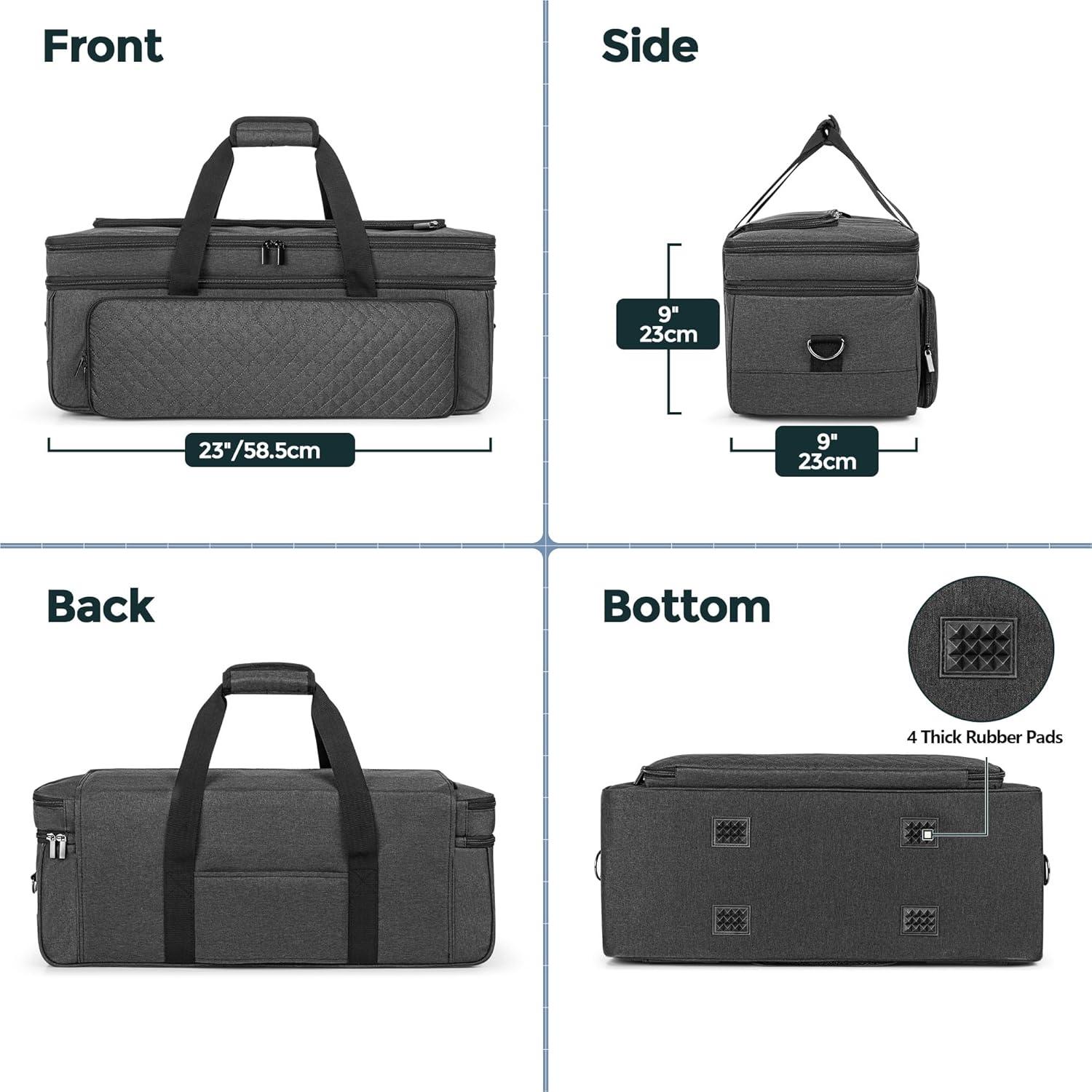 Funda de Doble Capa LUXJA para Cricut Maker y Explore - Negro