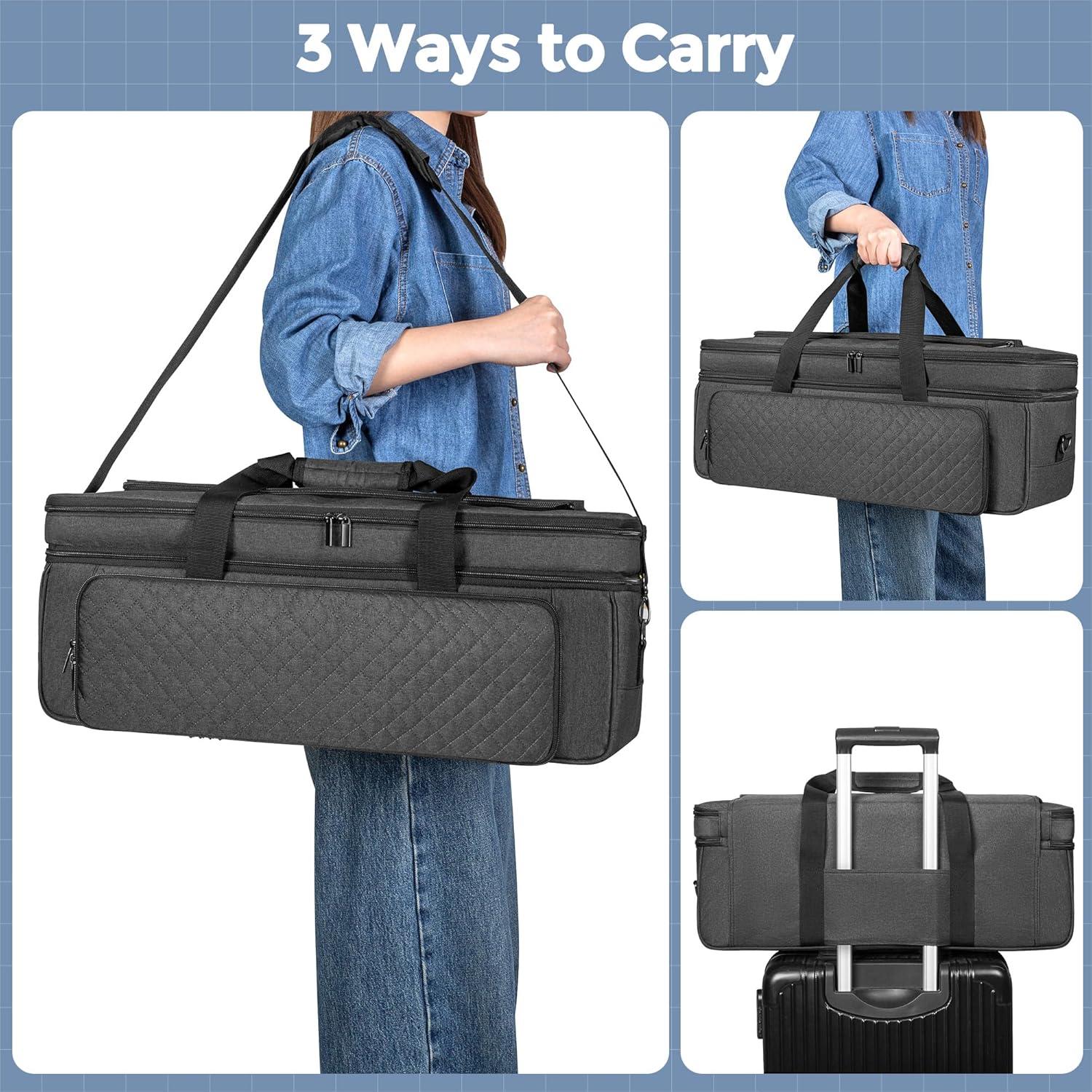 Funda de Doble Capa LUXJA para Cricut Maker y Explore - Negro