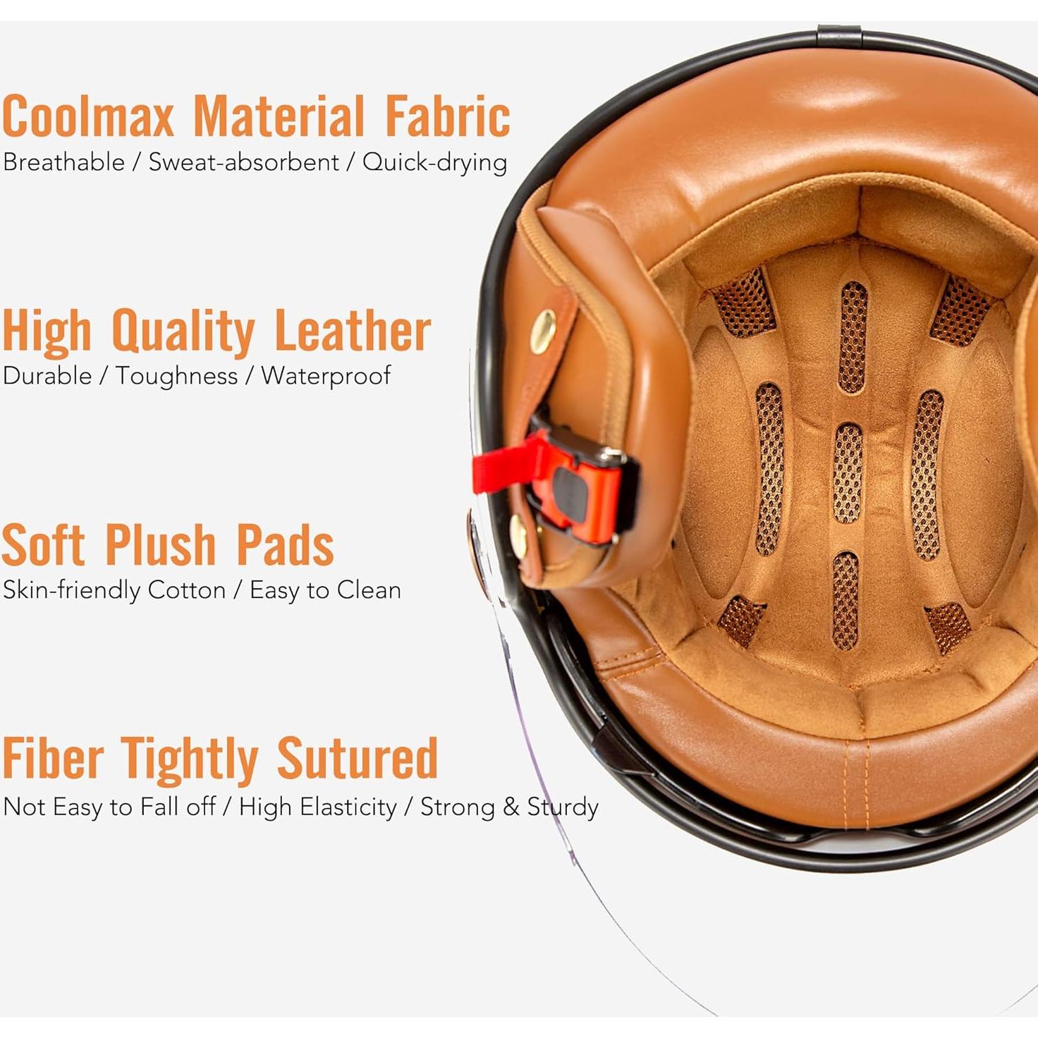 Casco de motocicleta Pretoee PT-AIR 06 3/4 Unisex Negro/Blanco