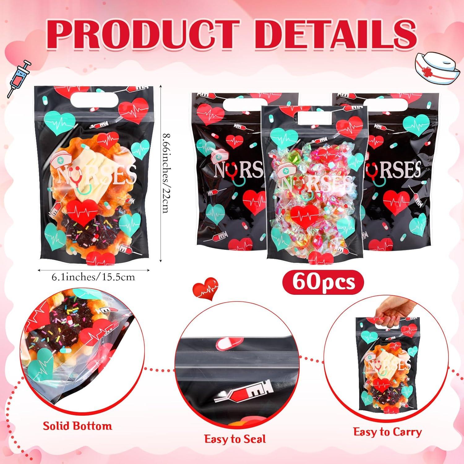 60 Bolsas de Plástico para Enfermeras - Teenyyou - 22x15.5 cm