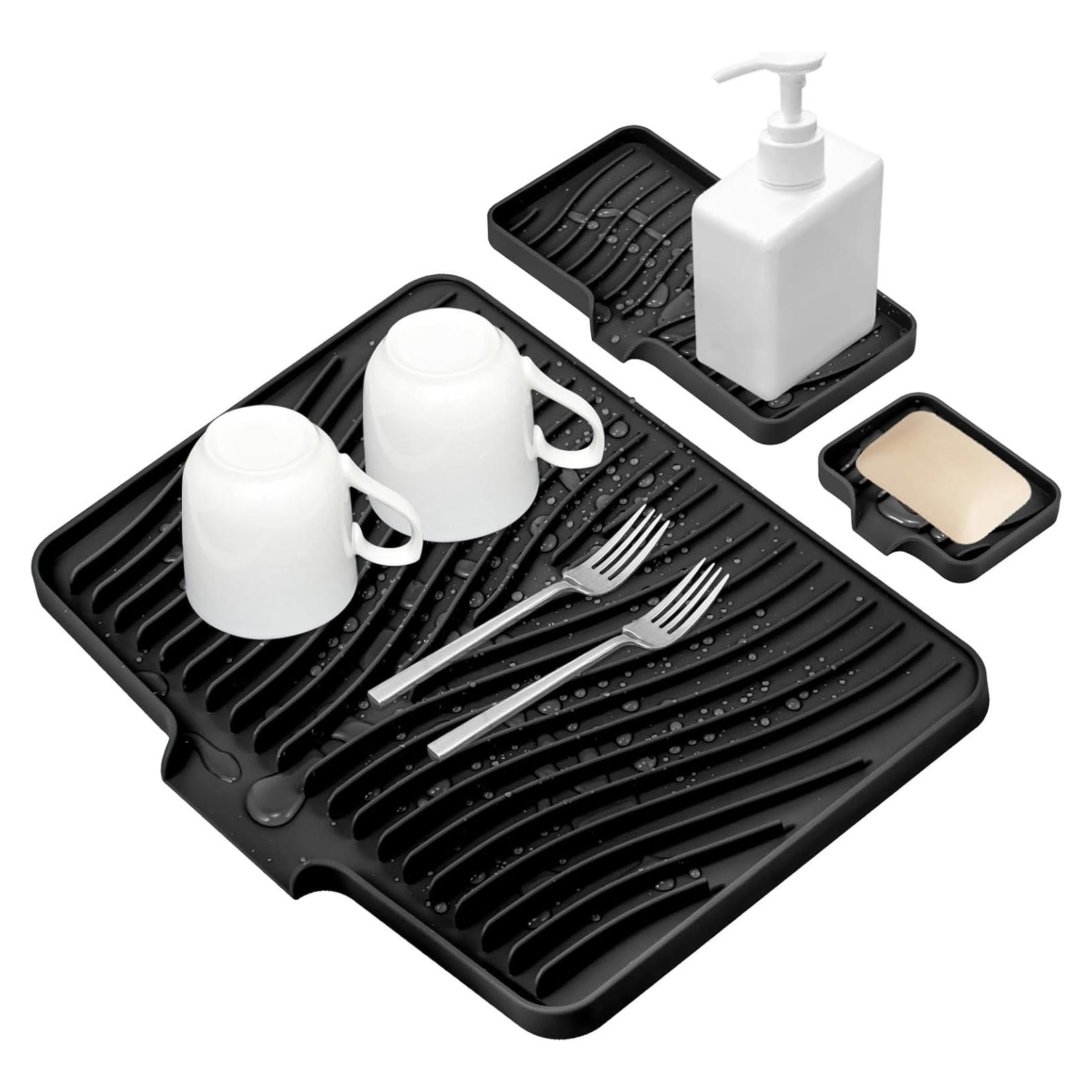 Alfombrilla de Secado de Platos TIKNIK Silicona Antideslizante 3 pcs