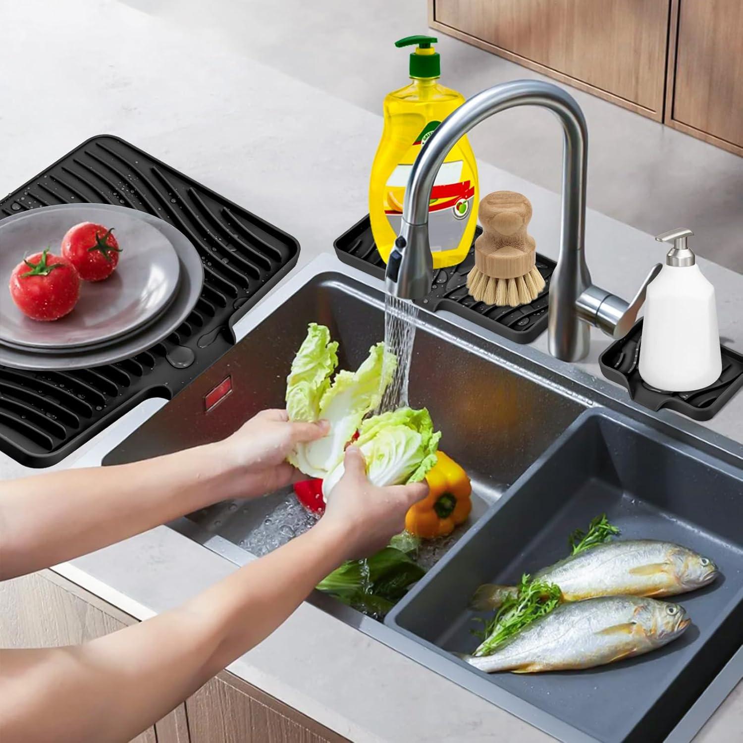 Alfombrilla de Secado de Platos TIKNIK Silicona Antideslizante 3 pcs