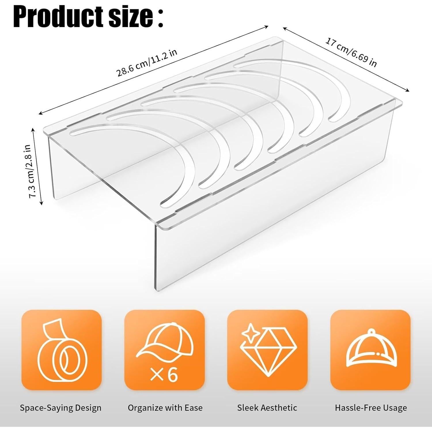 Formador y Organizador de Sombreros SKAbod - Transparente 2-en-1