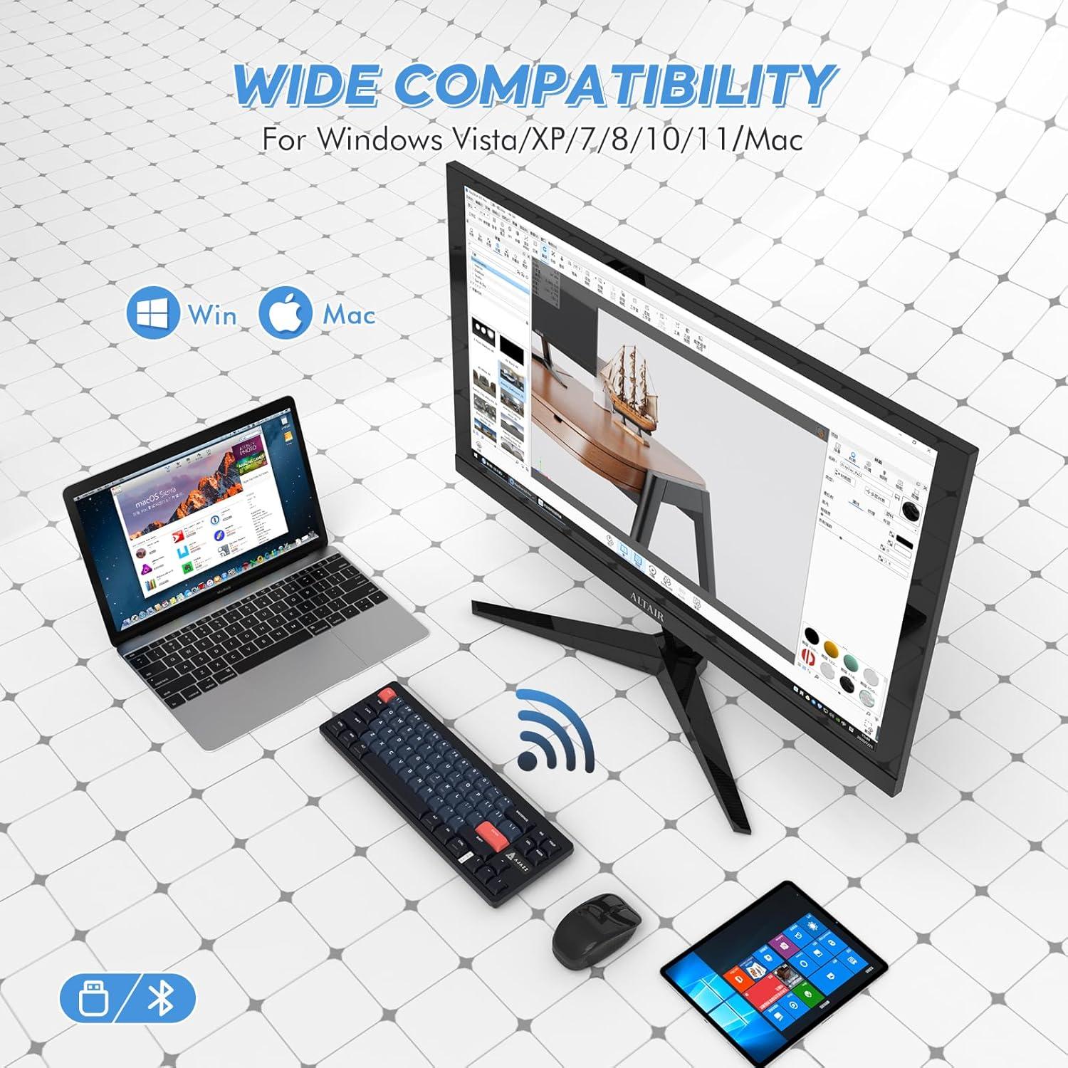 Teclado Mecánico Inalámbrico A.JAZZ AKL680 68 Teclas Rojo