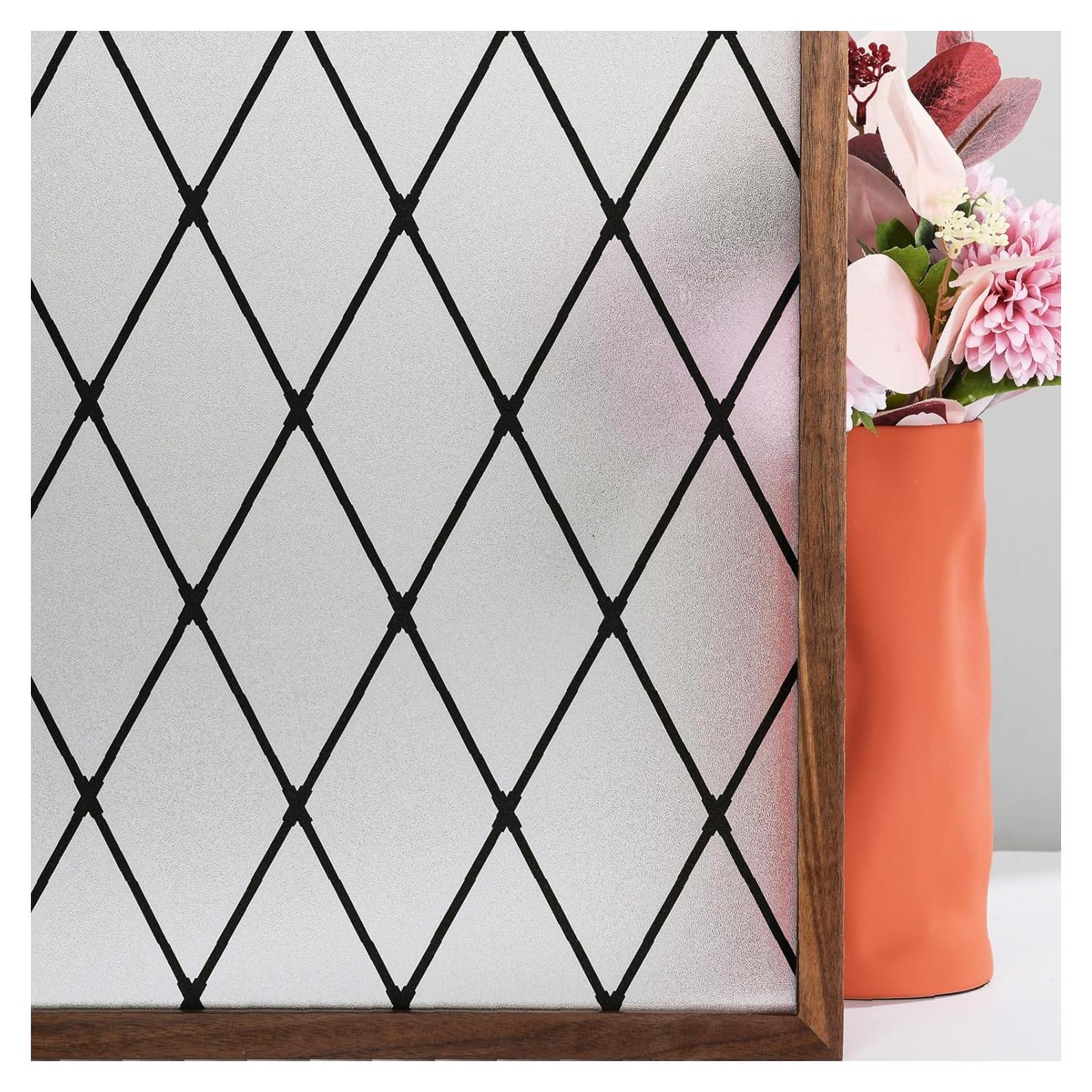 Película para Ventanas FEOMOS 43.9x199.9 cm Tinte Esmerilado Negro