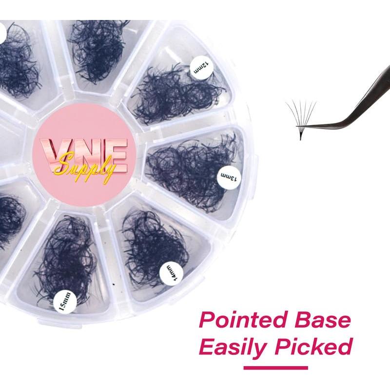 Extensiones de Pestañas VNE 500 Ventiladores 9-16mm Rizado D