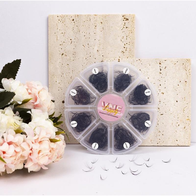 Extensiones de Pestañas VNE 500 Ventiladores 9-16mm Rizado D