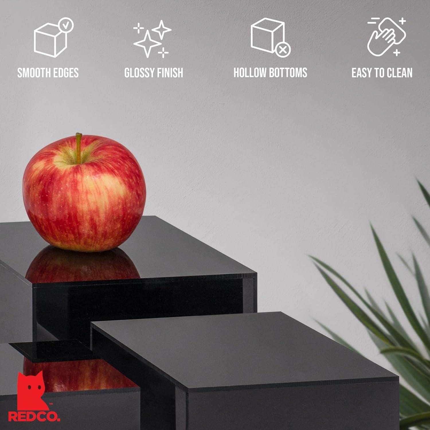 Conjunto de 3 Soportes de Acrílico Negro Brillante Red Co.