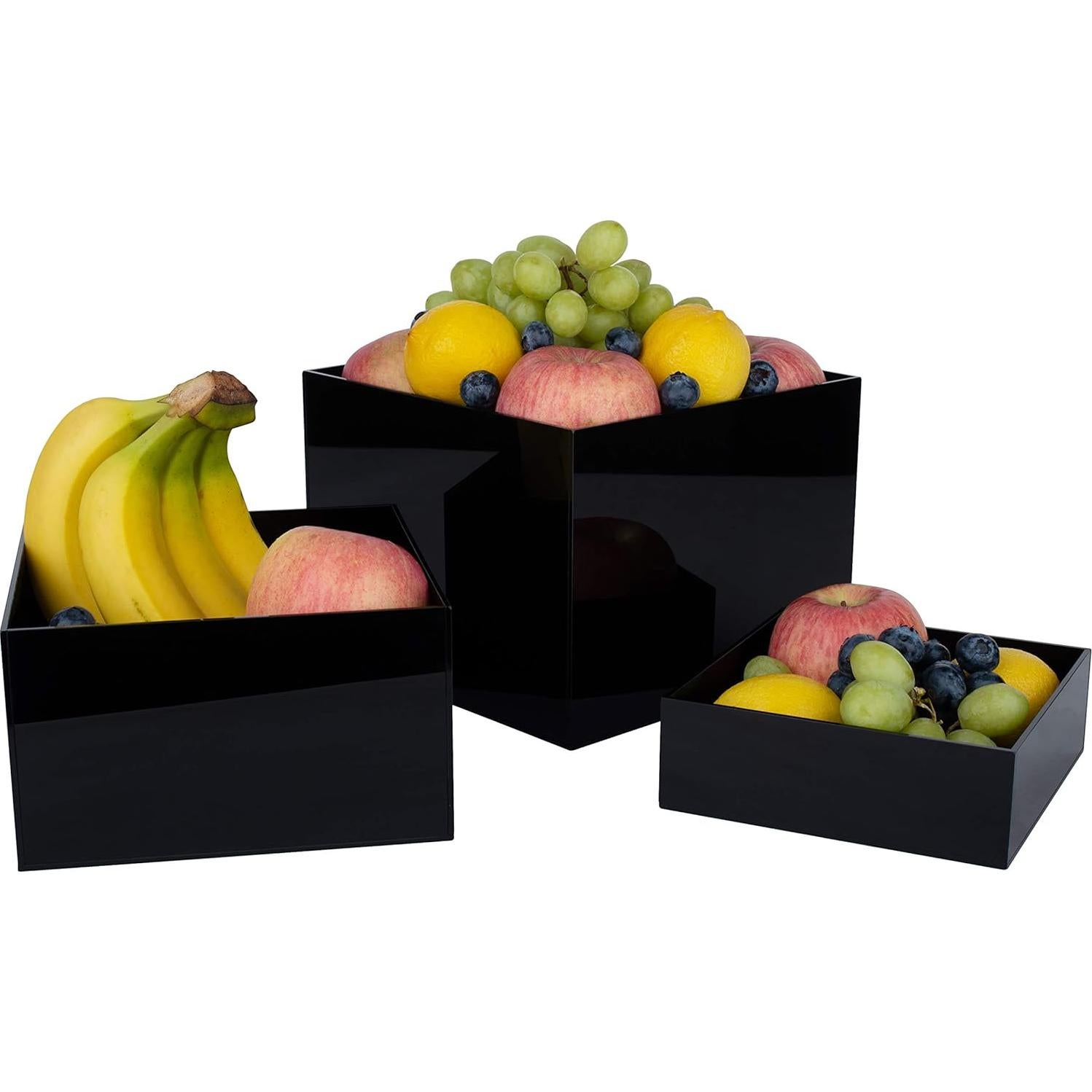 Conjunto de 3 Soportes de Acrílico Negro Brillante Red Co.