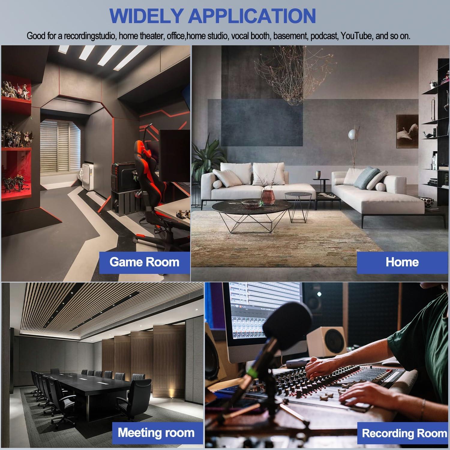 Paneles Acústicos Autoadhesivos Earppie 12PCS 30x30cm Negro