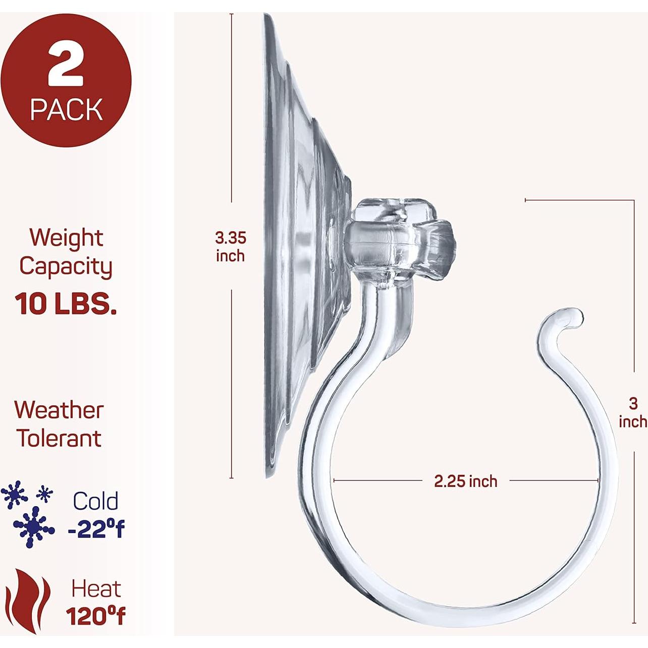 Colgador de Corona de Navidad Sewanta - Juego de 2 Ventosas 4.54 Kg