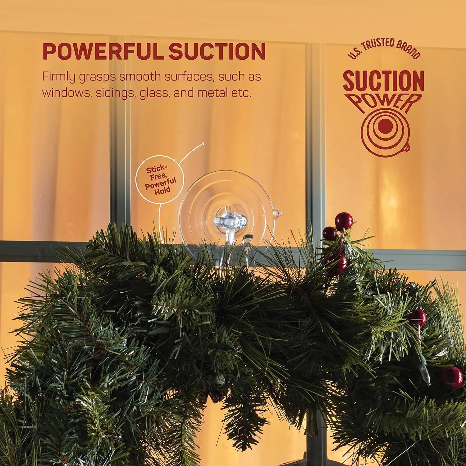 Colgador de Corona de Navidad Sewanta - Juego de 2 Ventosas 4.54 Kg