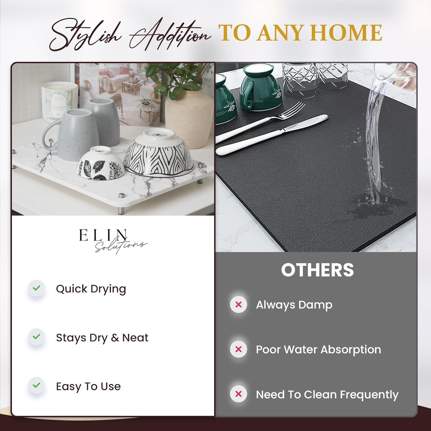 Alfombrilla de Secado Diatomácea Elin Solutions 39.9x30cm