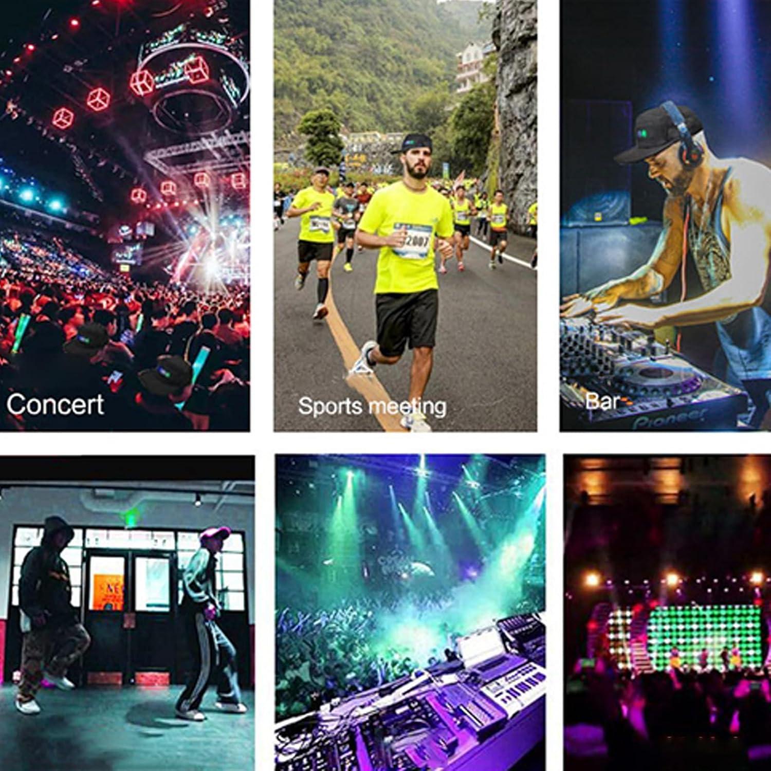 Gorra LED Programable Colorida Ajustable Algodón