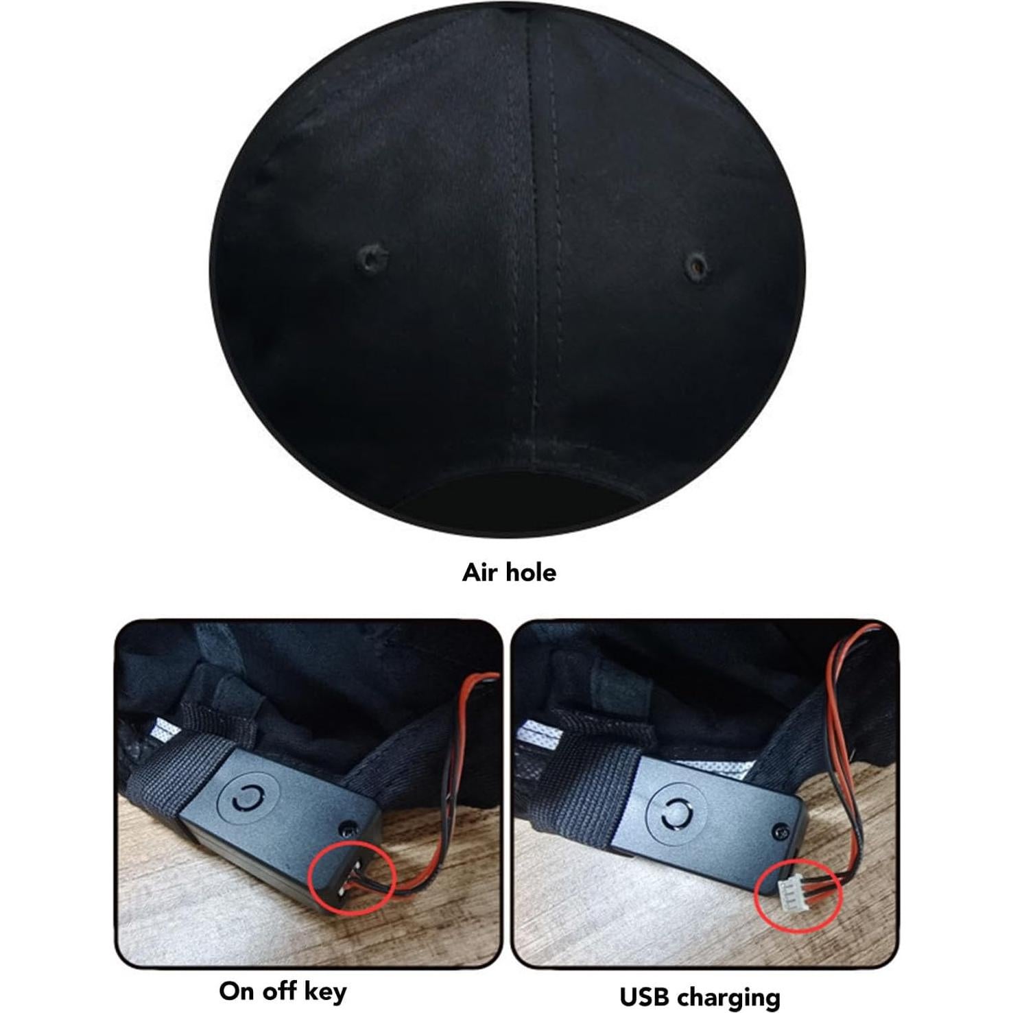 Gorra LED Programable Colorida Ajustable Algodón