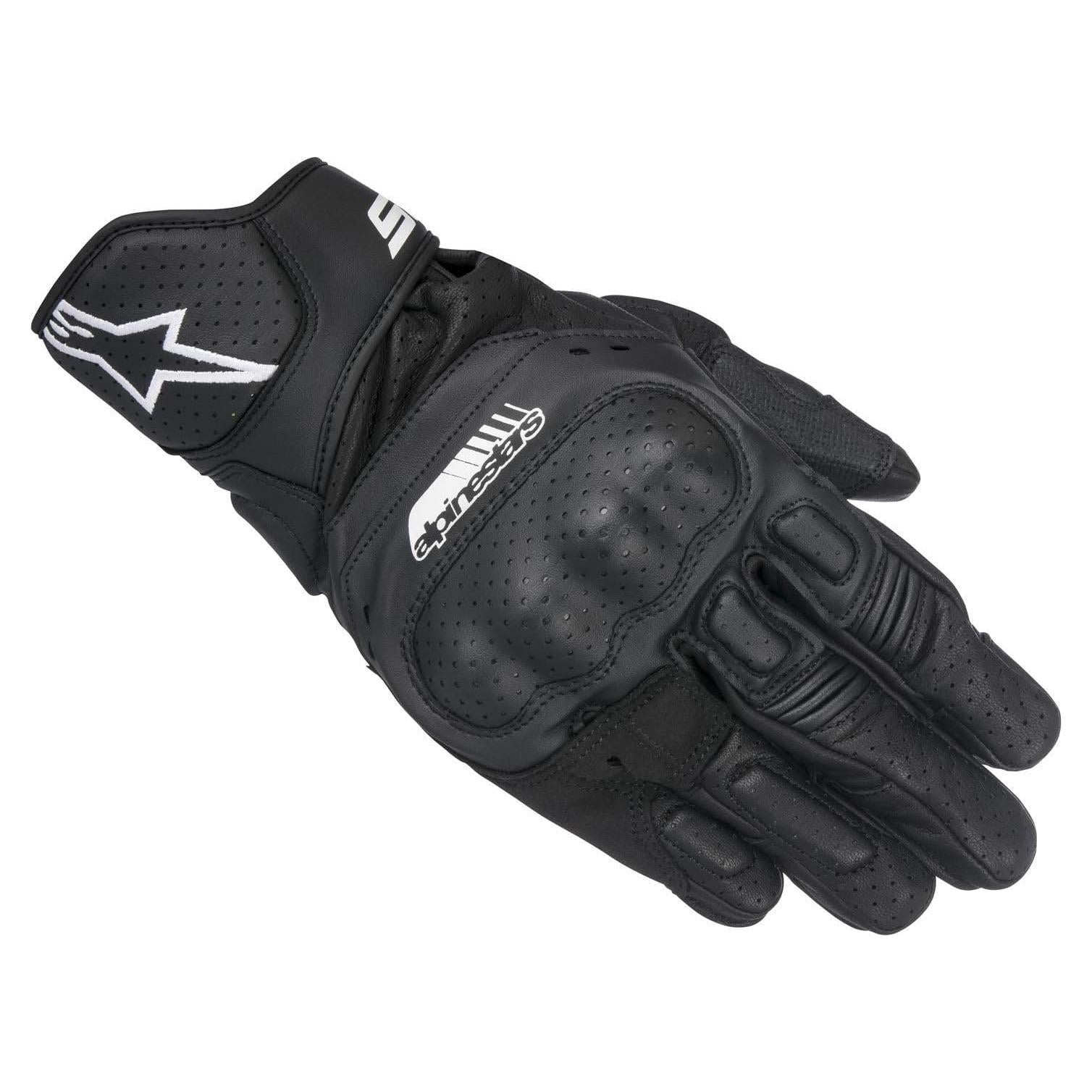 Guantes de Motocicleta Alpinestars SP-5, M, Negro, Cuero