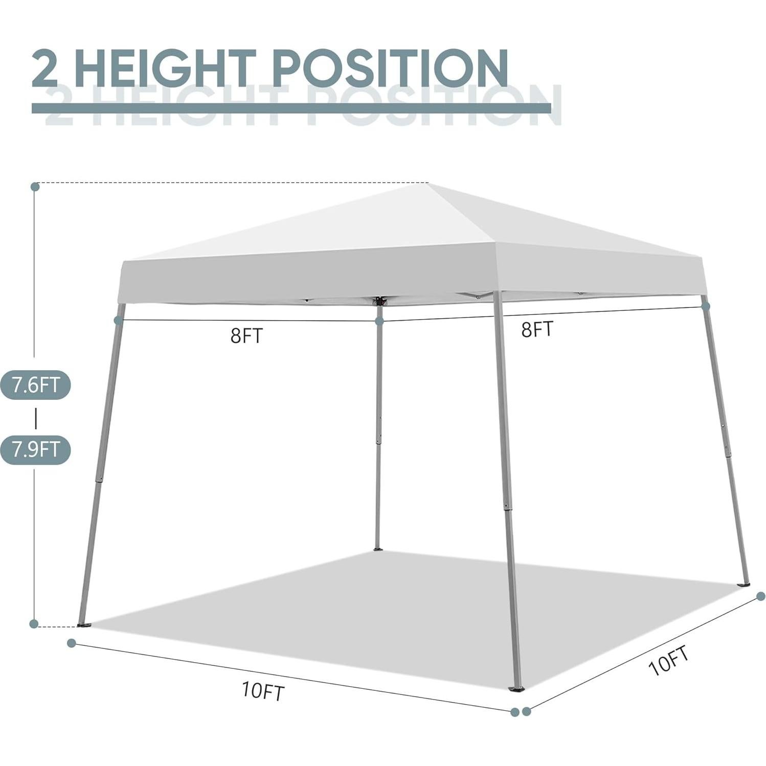 Carpa Plegable GDY 2.44x3.05 m Blanca, Refugio Portátil