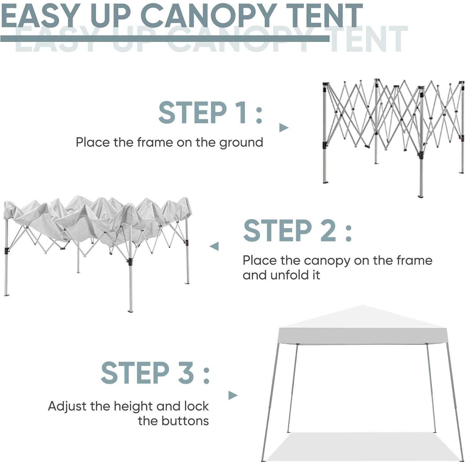 Carpa Plegable GDY 2.44x3.05 m Blanca, Refugio Portátil