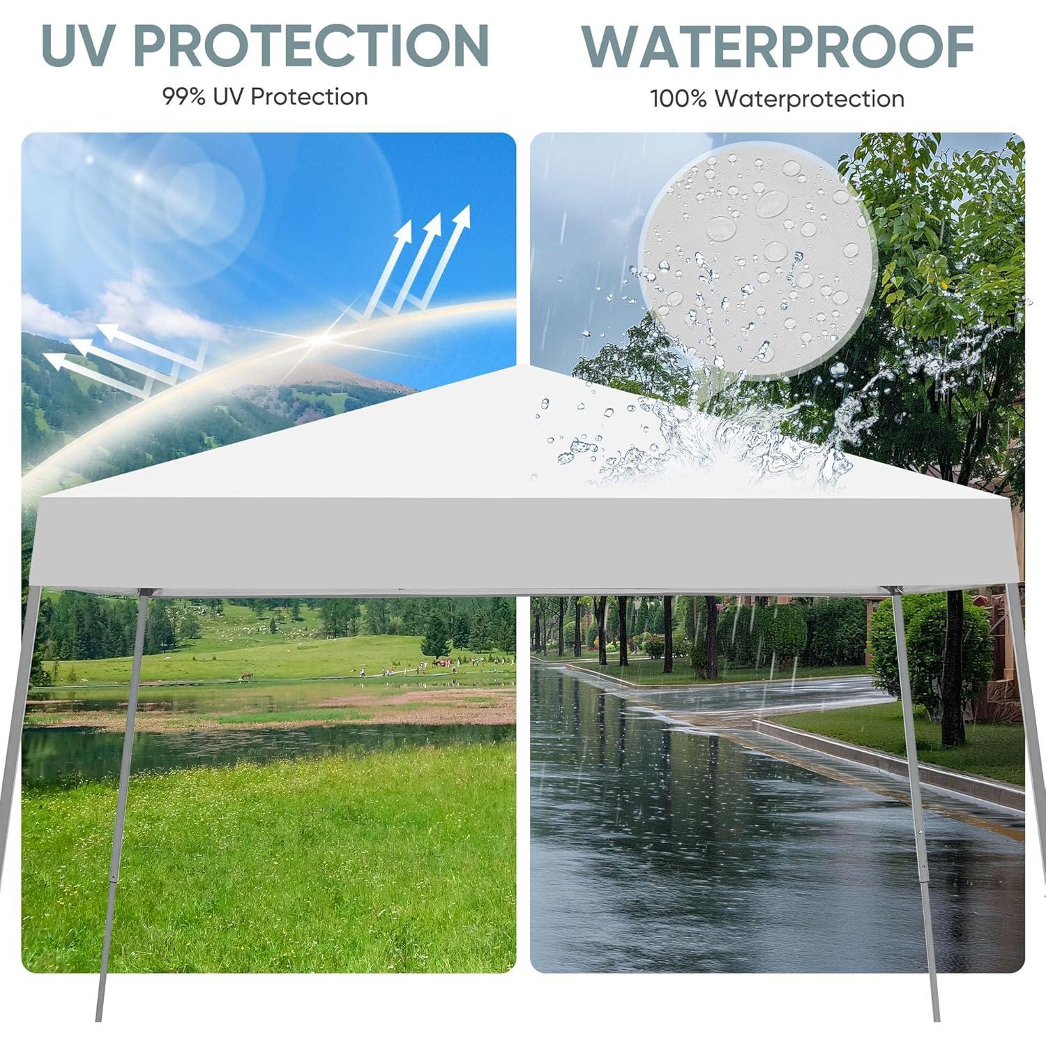 Carpa Plegable GDY 2.44x3.05 m Blanca, Refugio Portátil