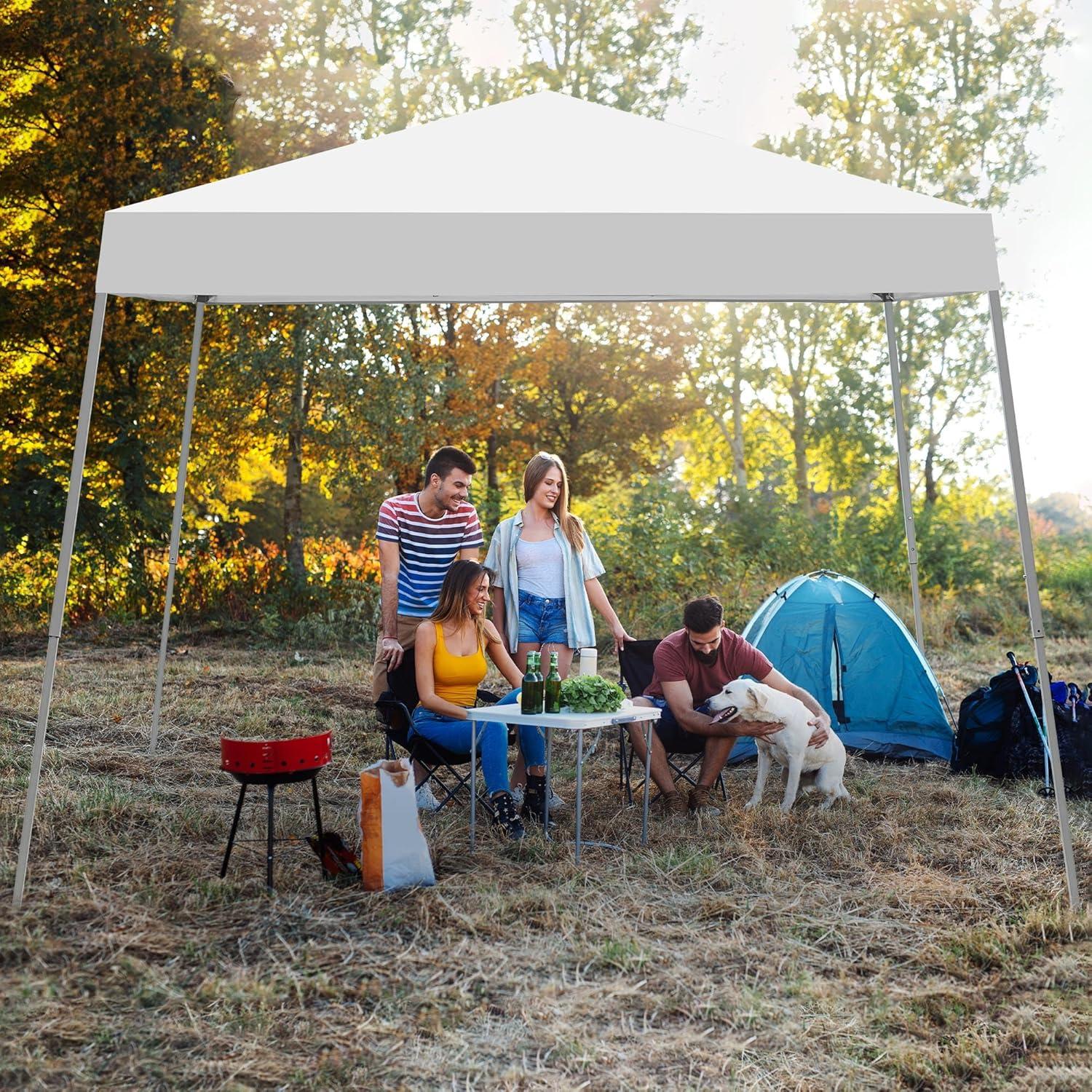 Carpa Plegable GDY 2.44x3.05 m Blanca, Refugio Portátil
