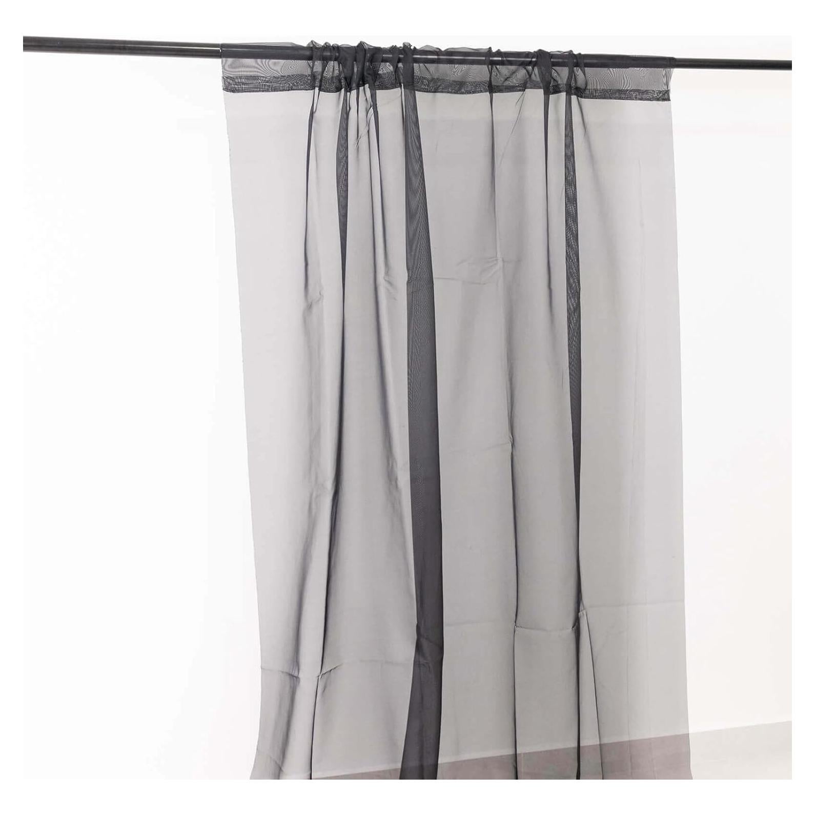 Panel de Cortina Chiffon Negro Balsa Circle 1.52x9.75m