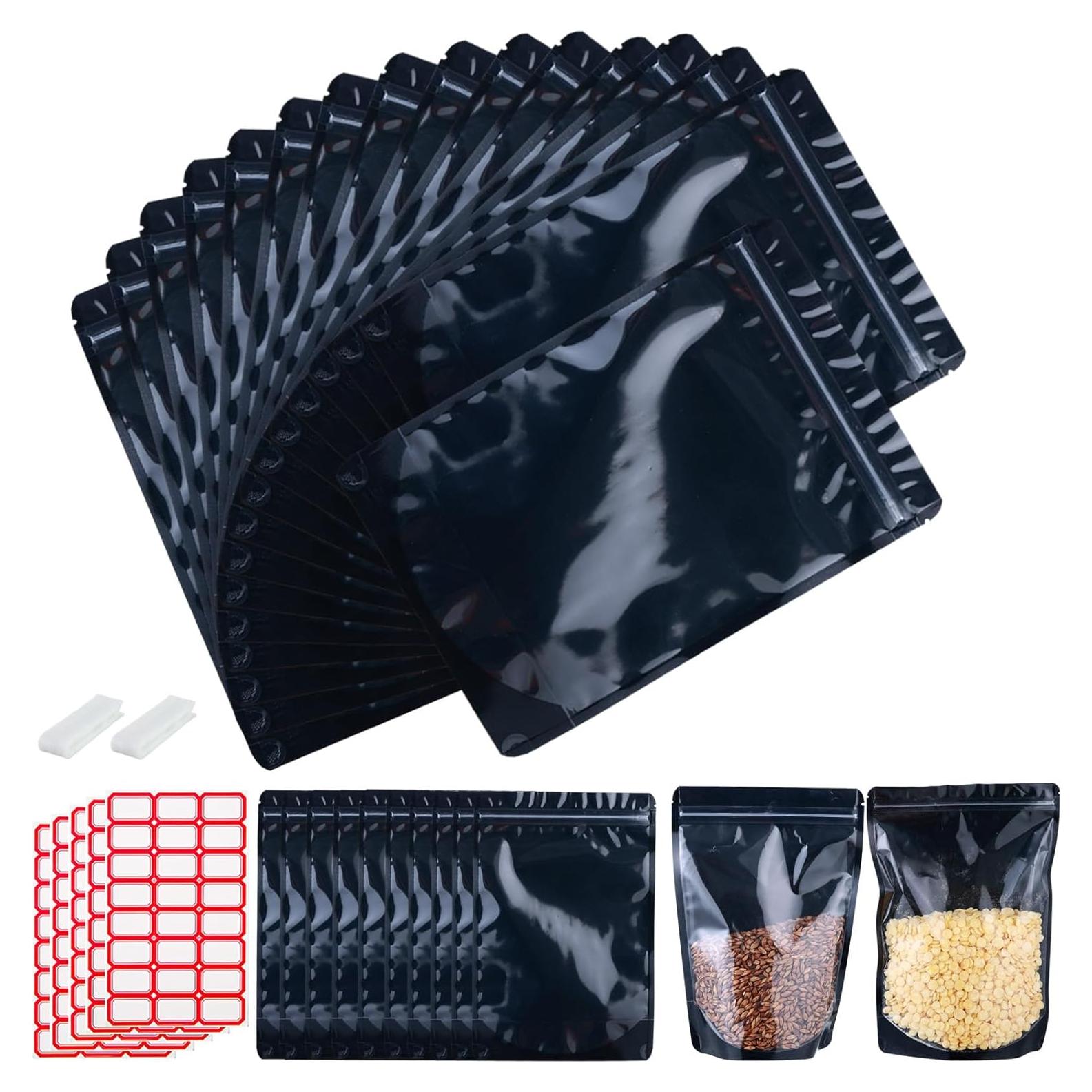 200 Bolsas Mylar Resellables 14.9x22 cm Lucpur con Ventana