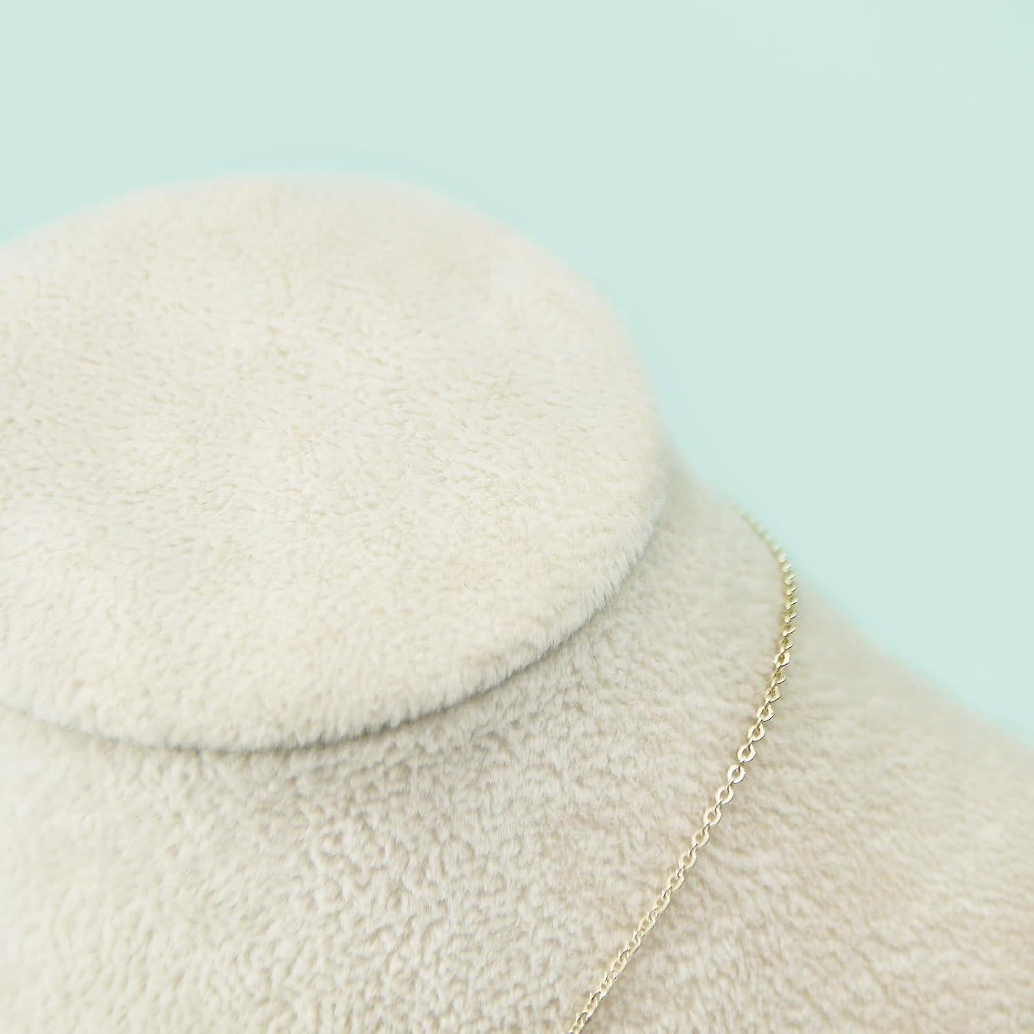 Soporte de Bustos para Collares Coward Terciopelo Beige 22.86 cm