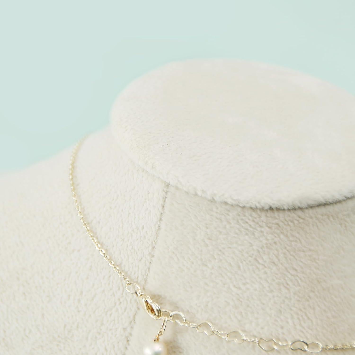 Soporte de Bustos para Collares Coward Terciopelo Beige 22.86 cm