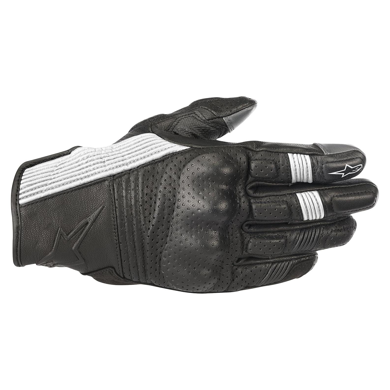 Guantes de Motocicleta Alpinestars Mustang V2 - Negro/Blanco - Grande