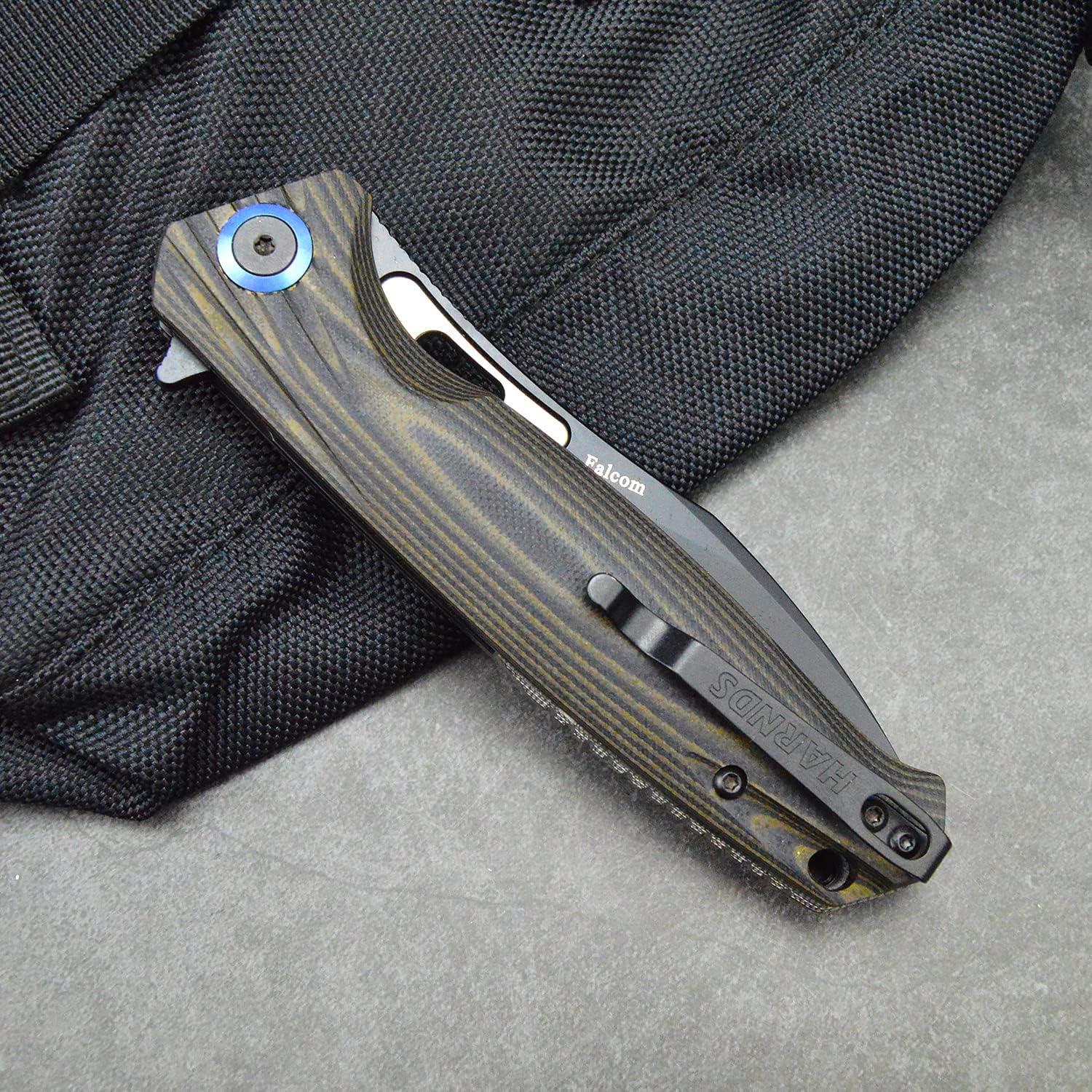 Cuchillo de bolsillo Harnds Falcon G10 90mm BOHLER K110