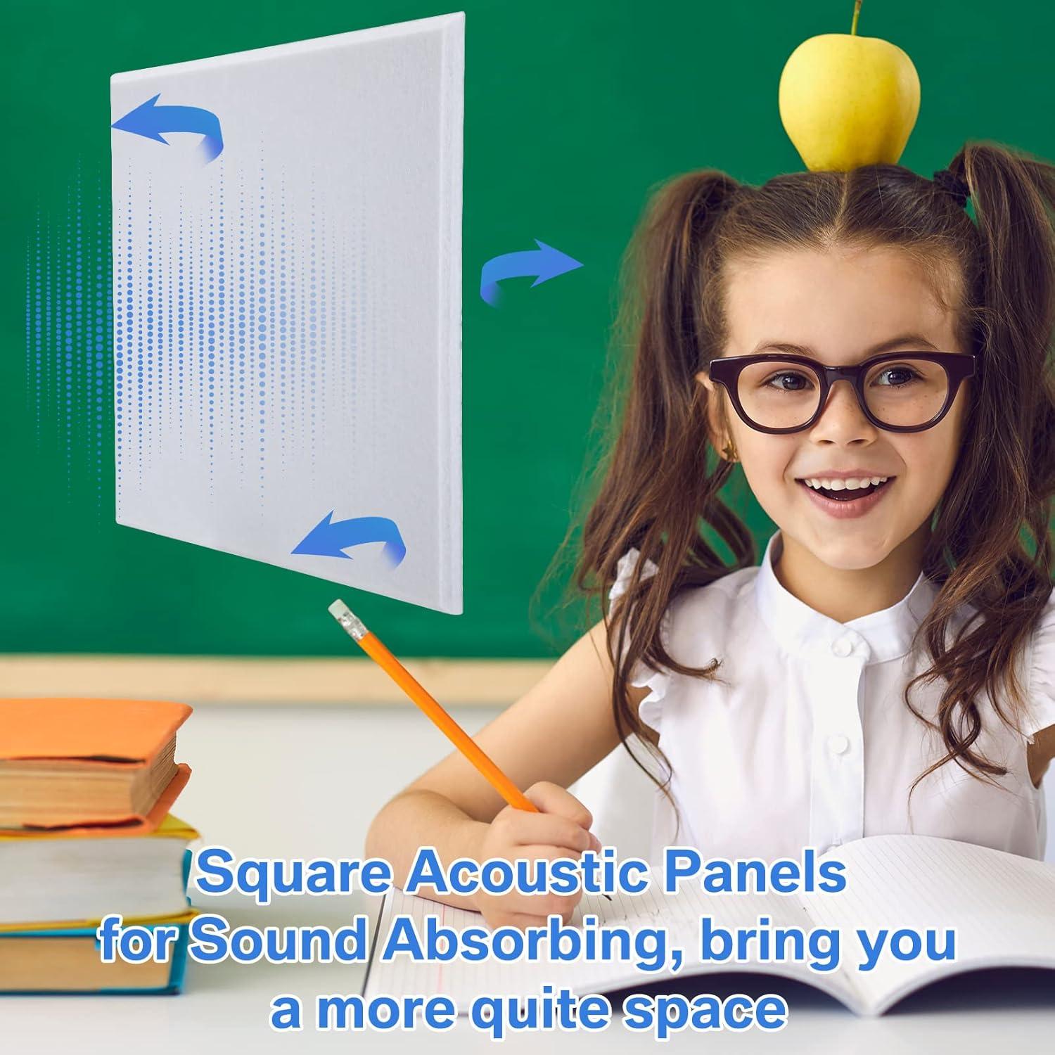 60 Paneles Acústicos Autoadhesivos Geosar 30x30 cm Blanco