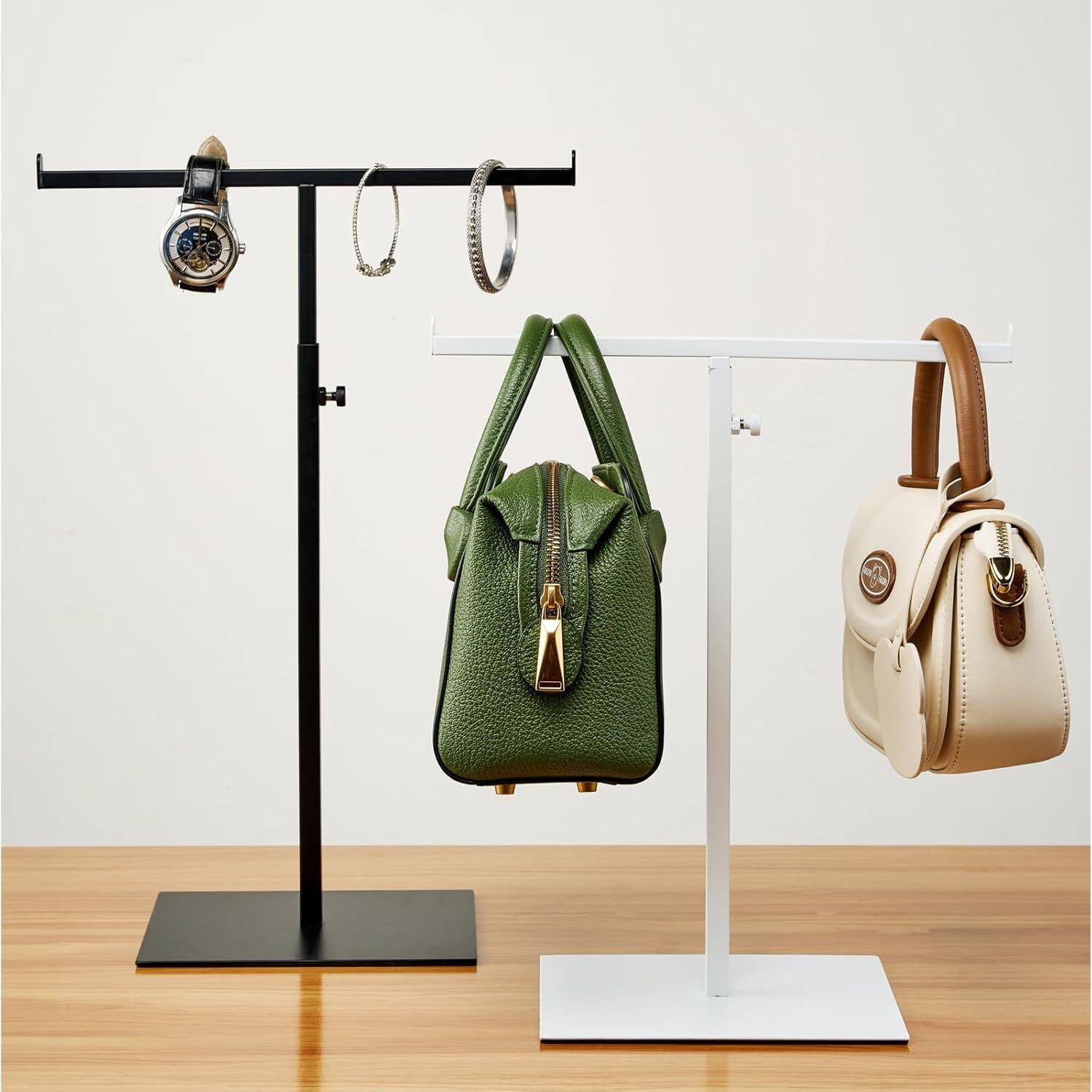 Soporte de exhibición de joyería CHANJEYION Negro T-bar