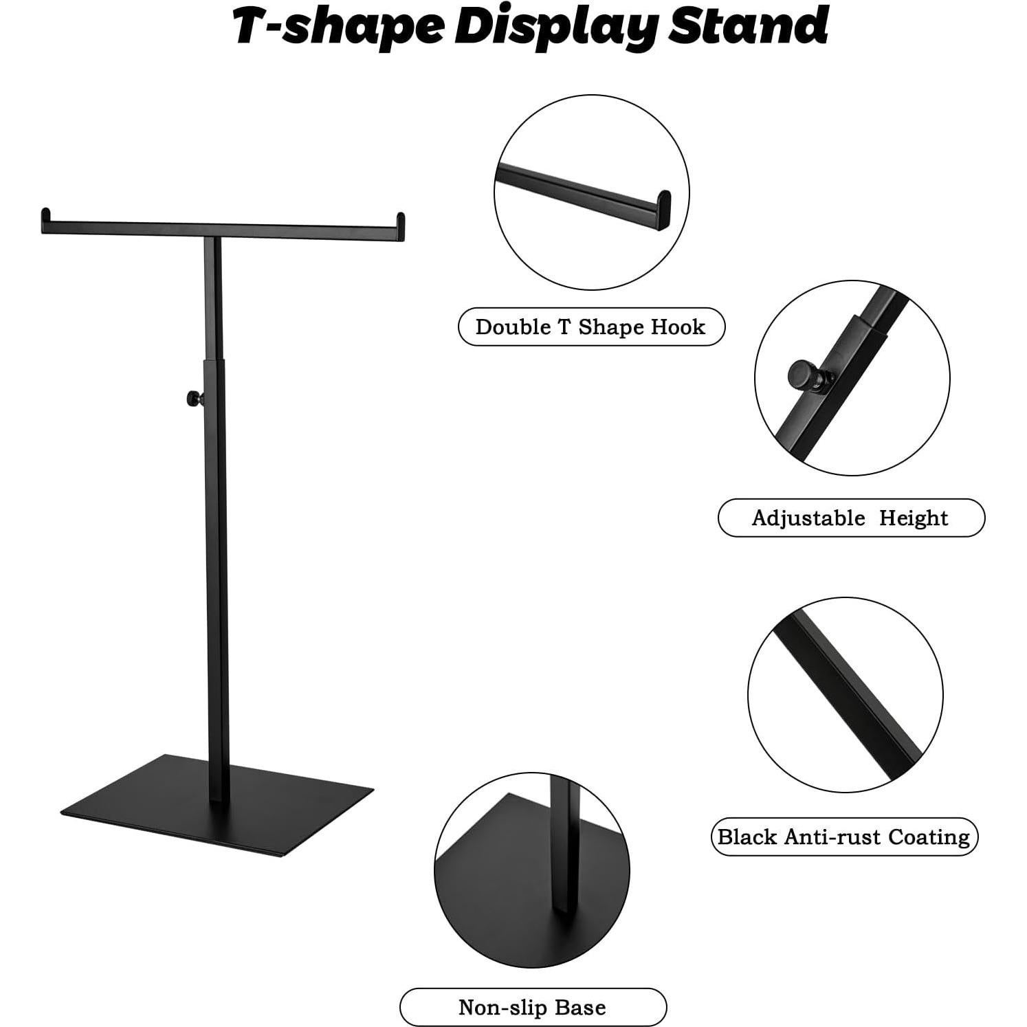 Soporte de exhibición de joyería CHANJEYION Negro T-bar