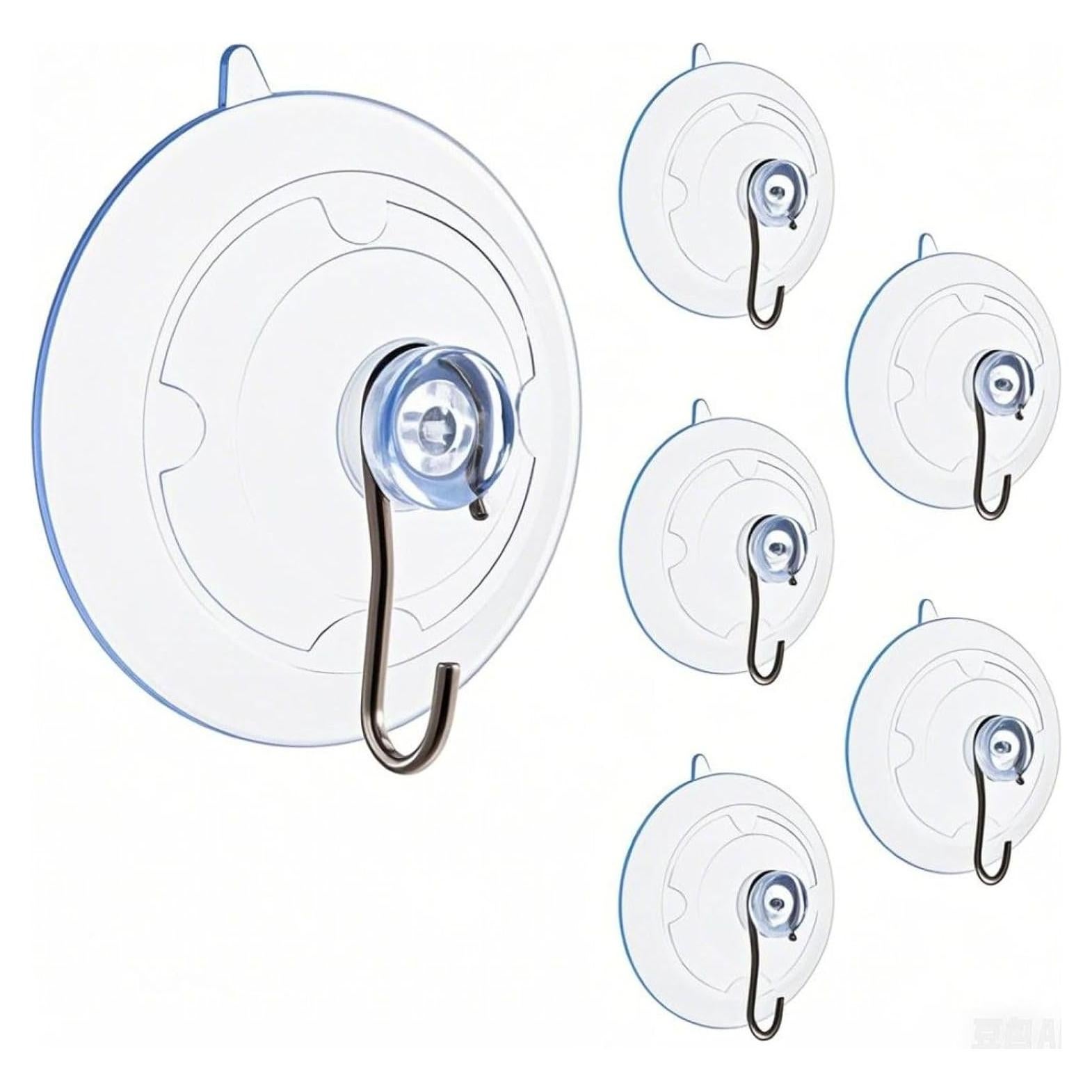 Gancho de Ventosa Grande MAISEEN 6 Piezas 3.18 Kg Transparente