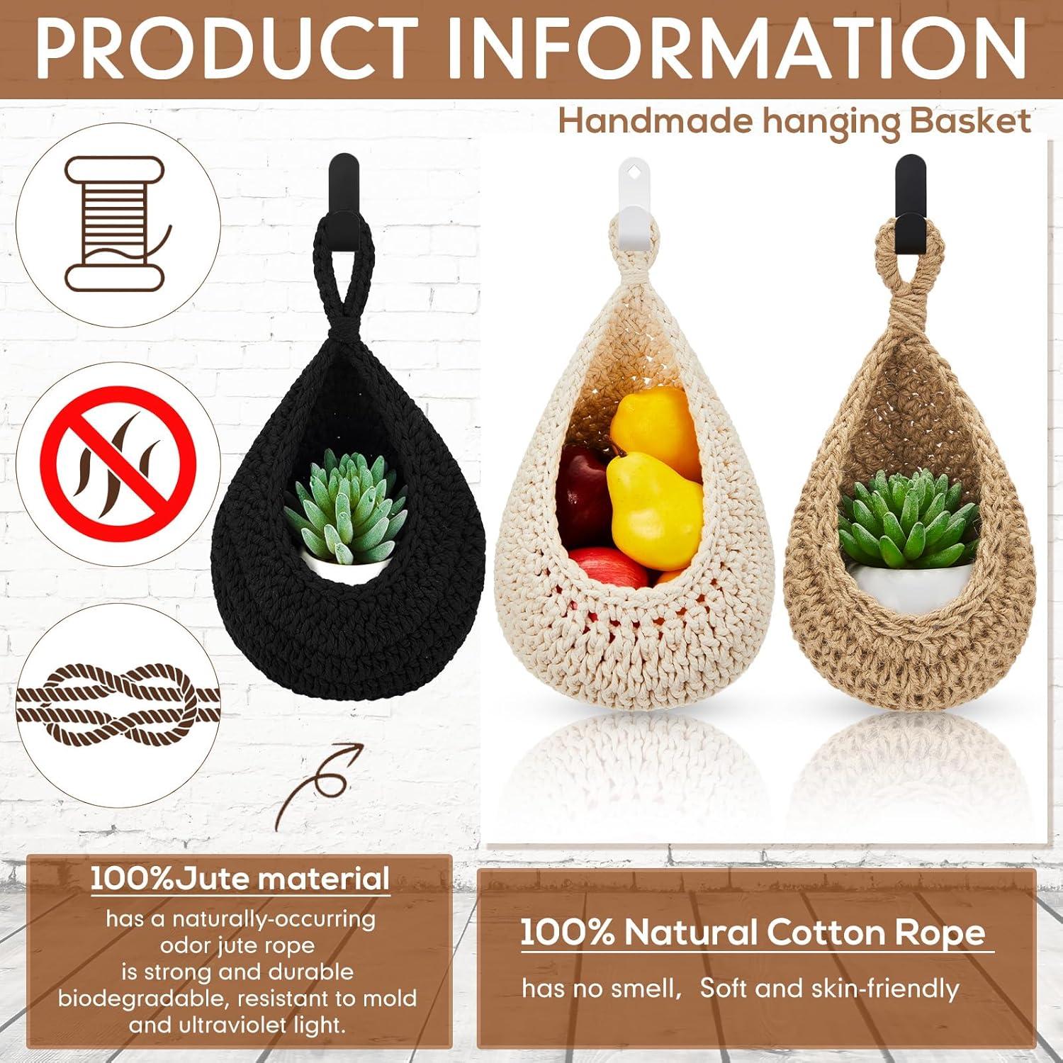 Cesta Colgante de Pared Honeydak - 3 Tamaños Negro