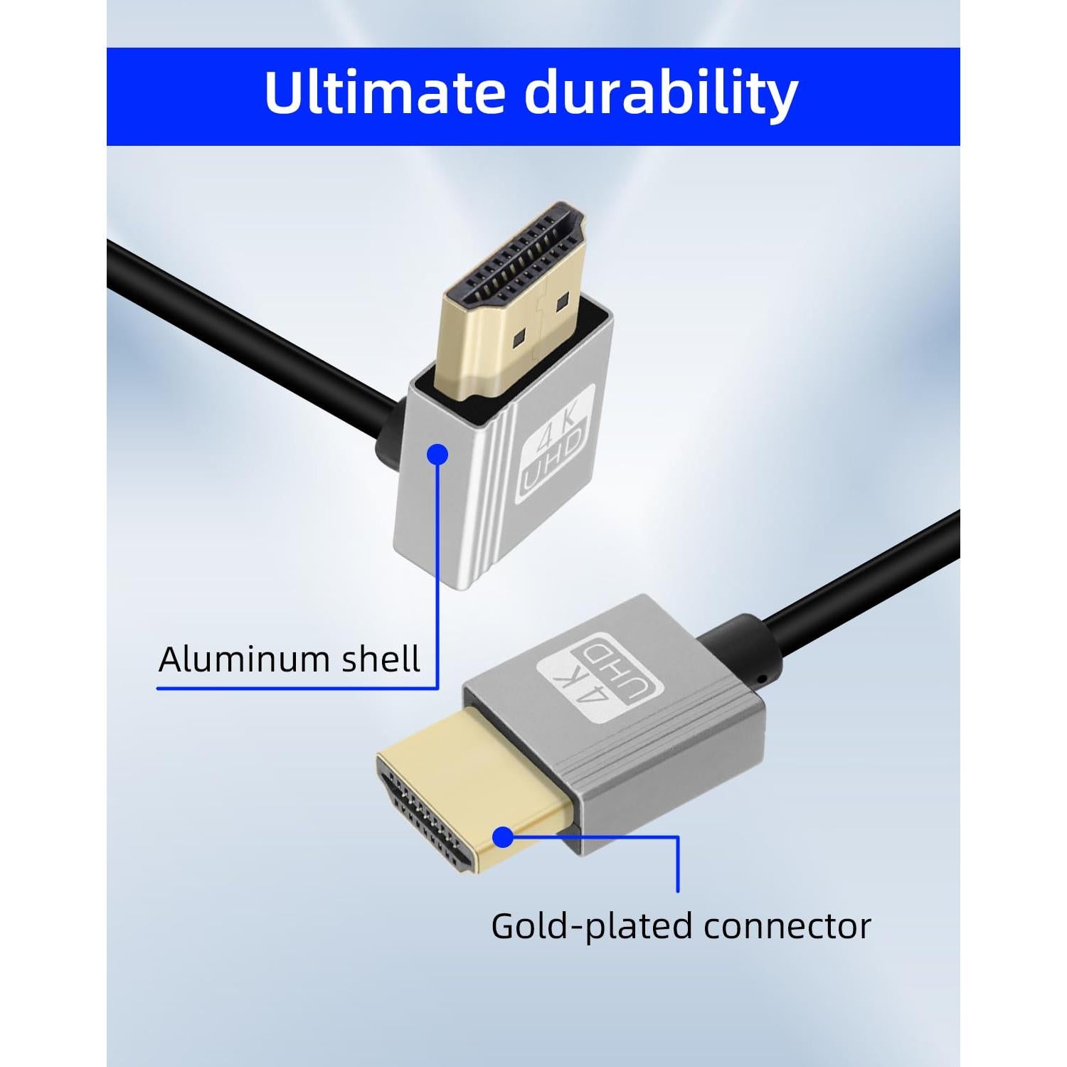 Cable HDMI Enrollado 4K YANBORONSN 0.91m 270 Grados