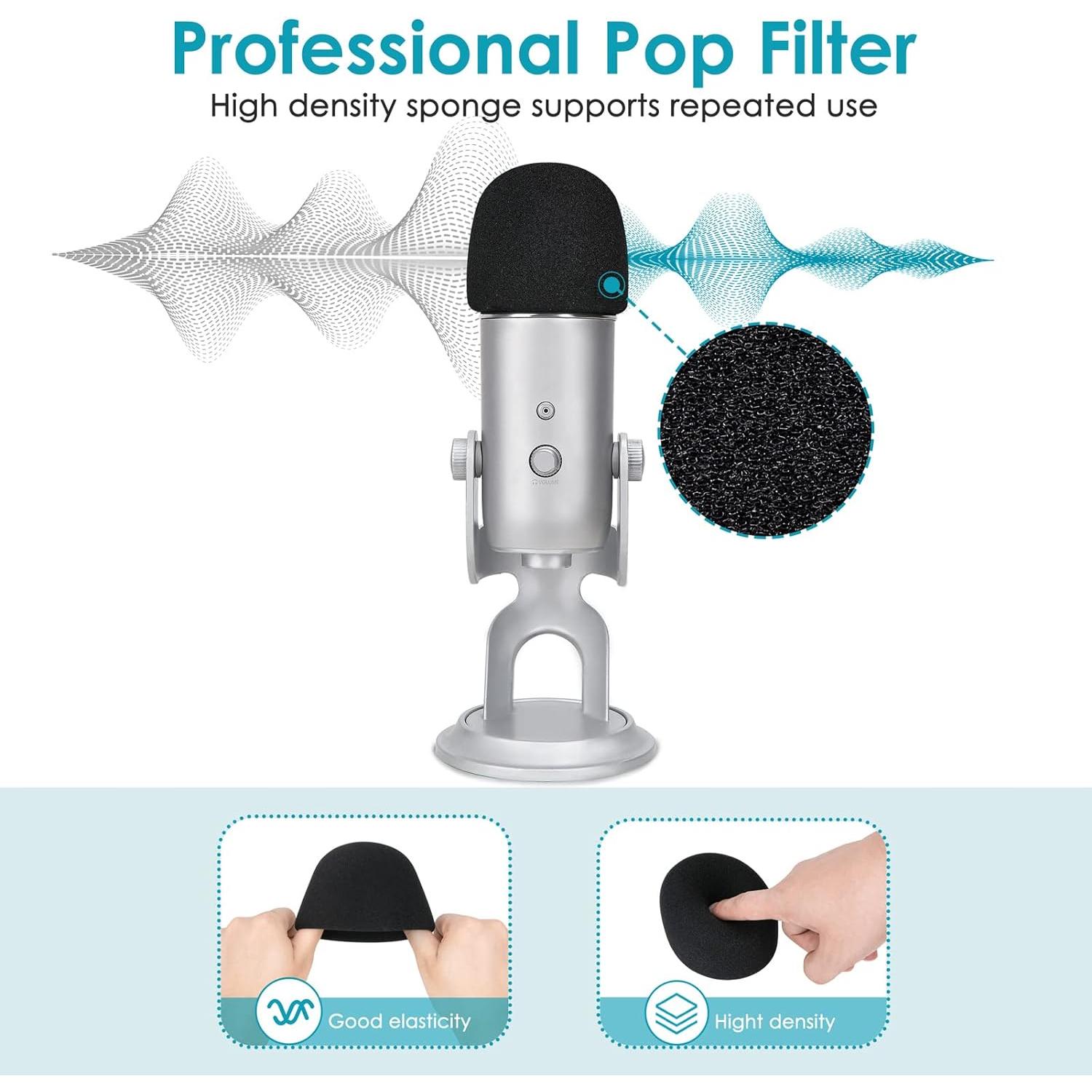 Pantalla de espuma para micrófono Blue Yeti y otros 7.29x7.29 cm