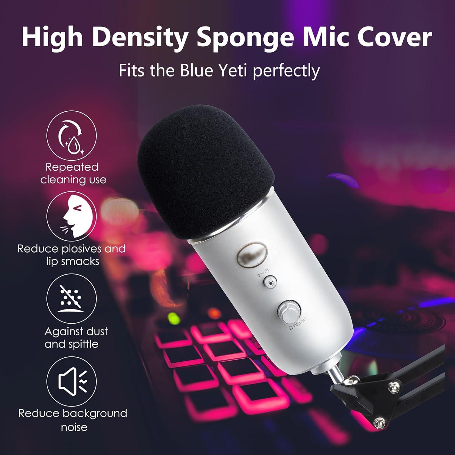 Pantalla de espuma para micrófono Blue Yeti y otros 7.29x7.29 cm